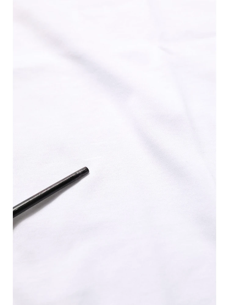 White Cotton Crew Neck Short Sleeves T-shirt alternative