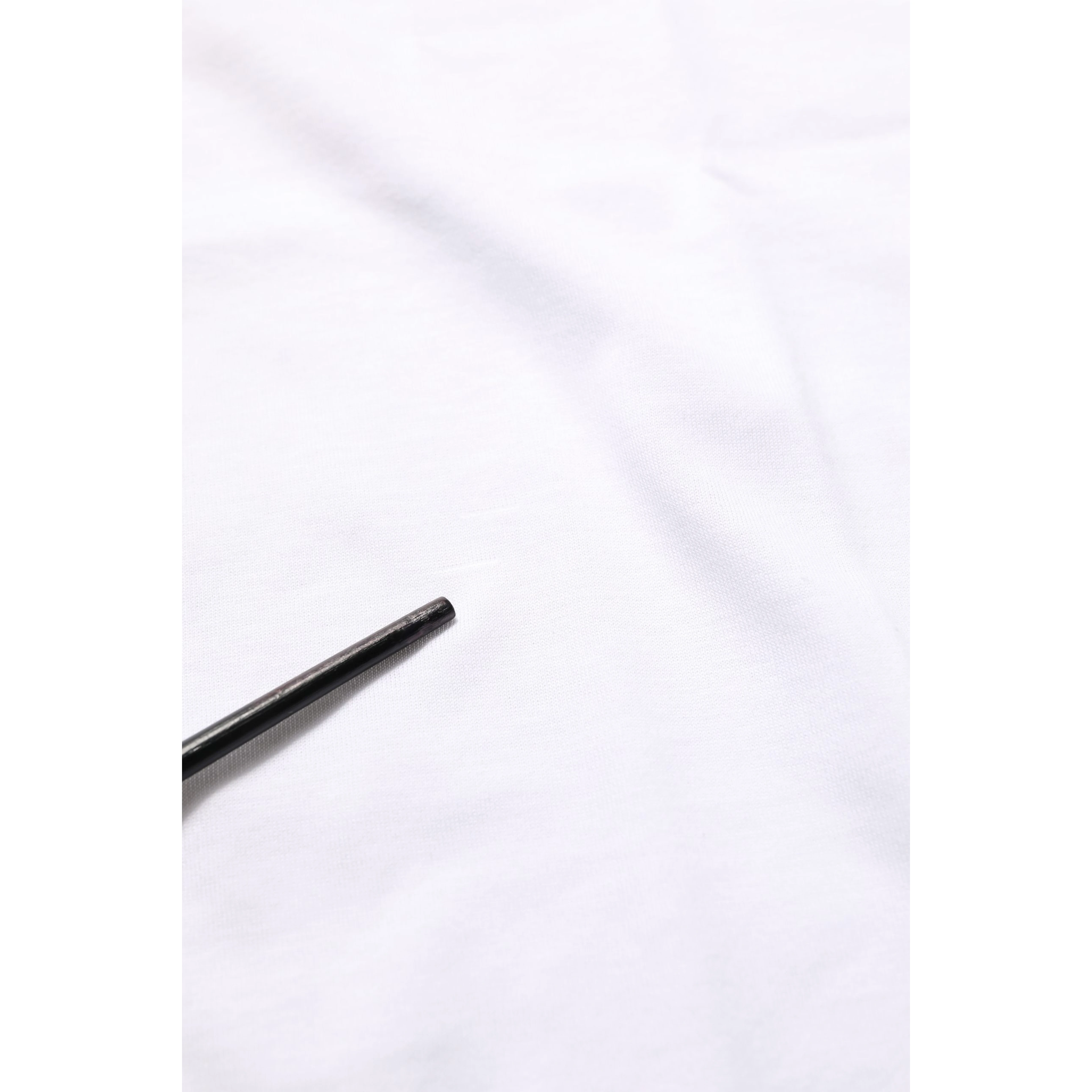 White Cotton Crew Neck Short Sleeves T-shirt