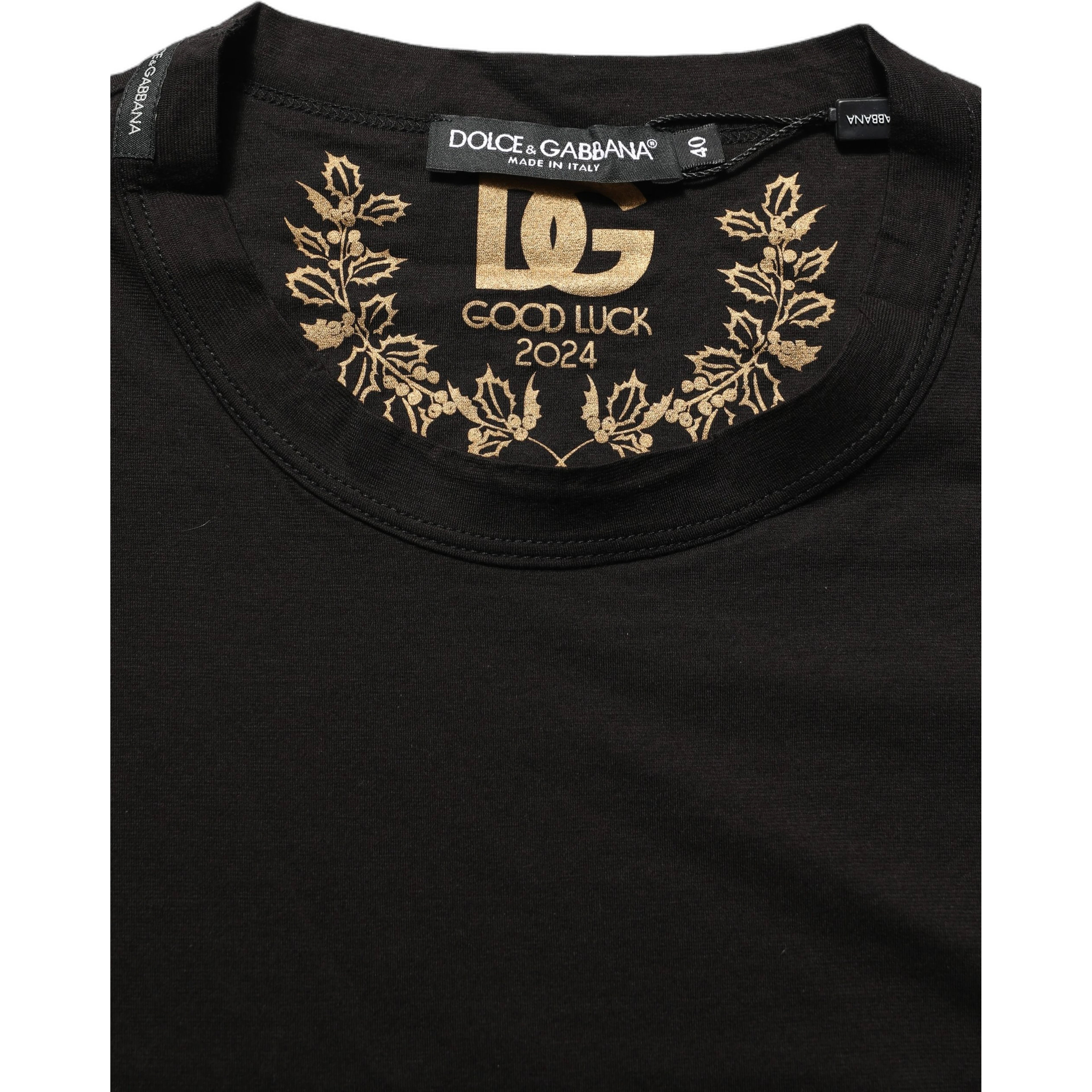 Black Cotton Crew Neck Short Sleeves T-shirt