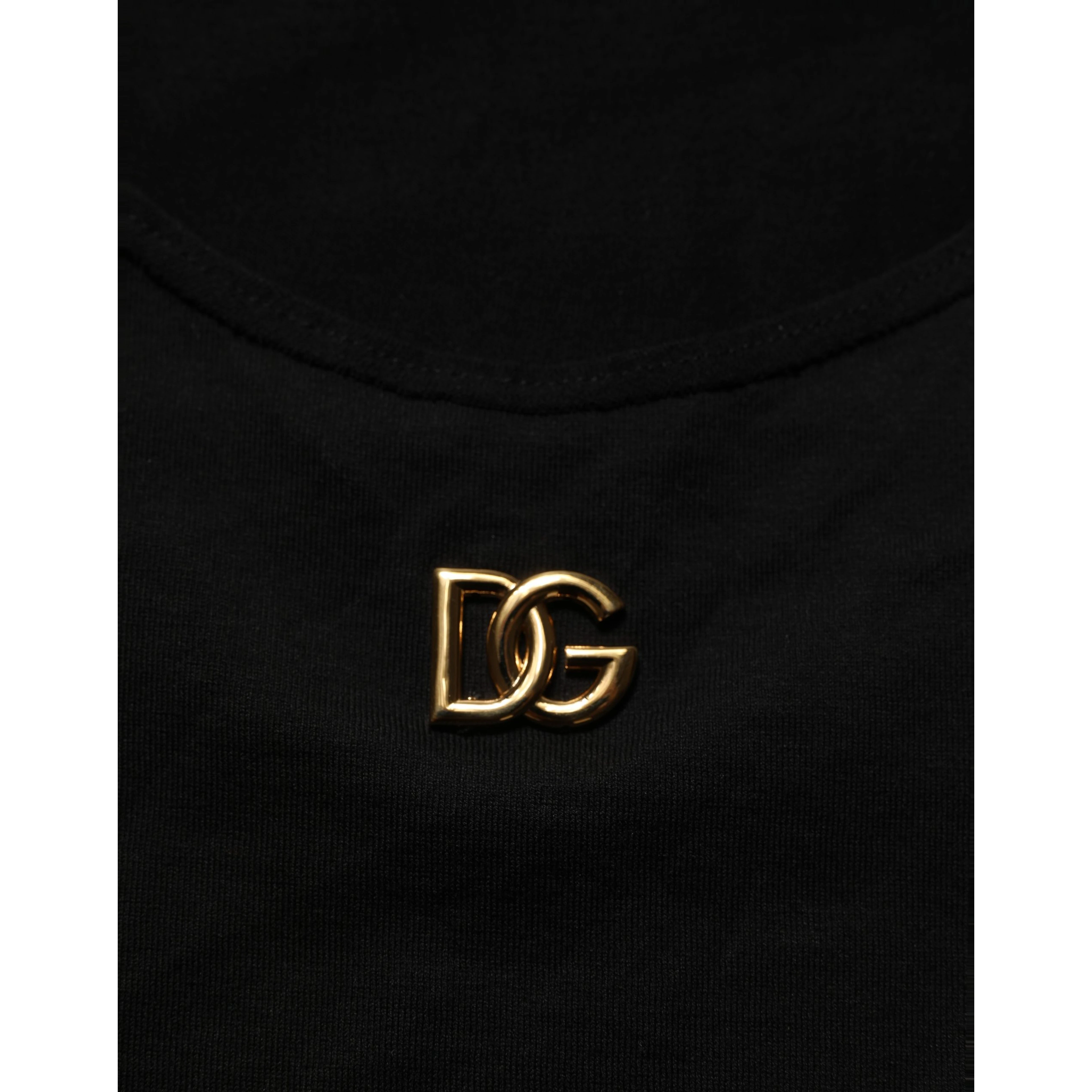 Black Gold DG Logo Cotton Sleeveless Tank Top