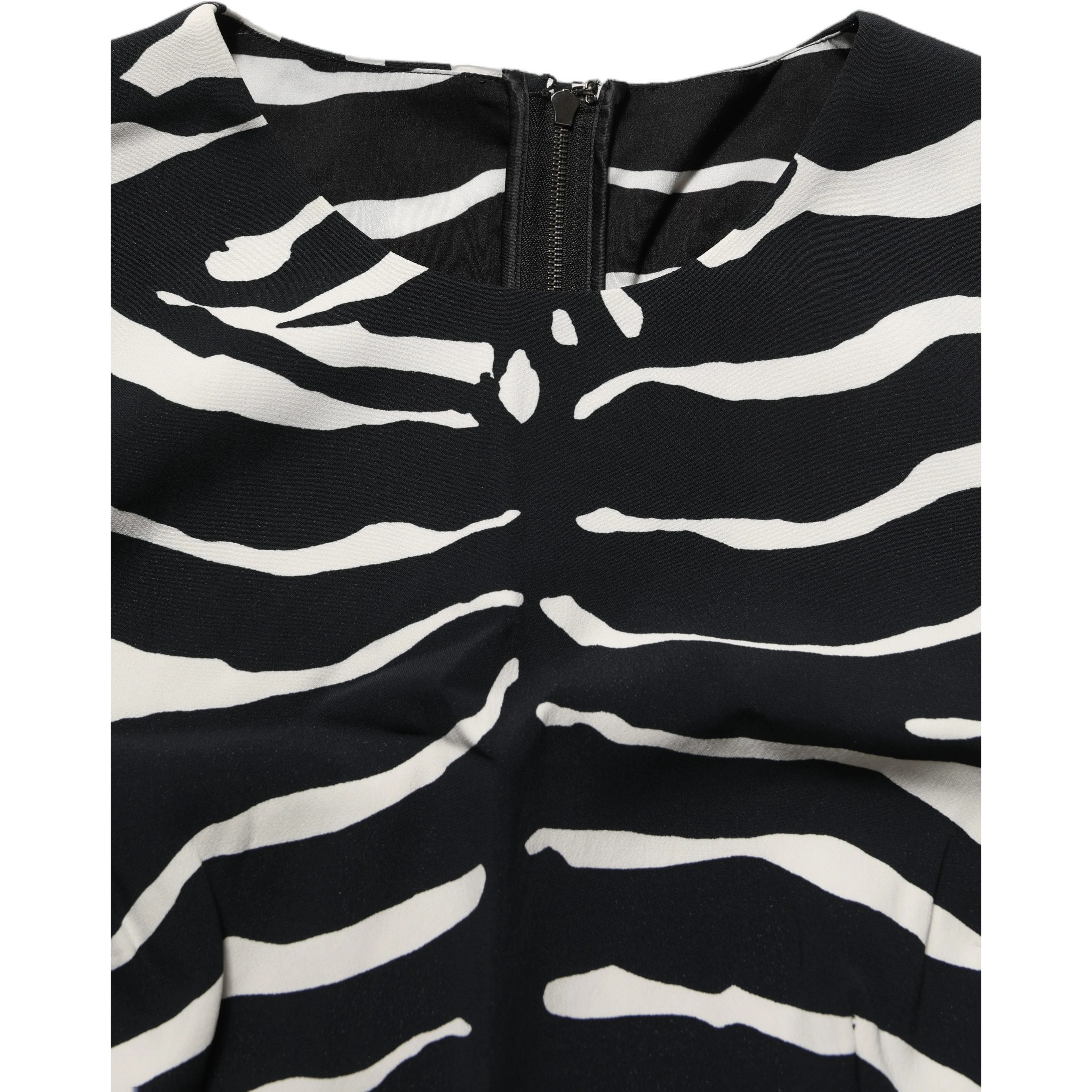 Black White Zebra Sleeveless Cropped Tank Top