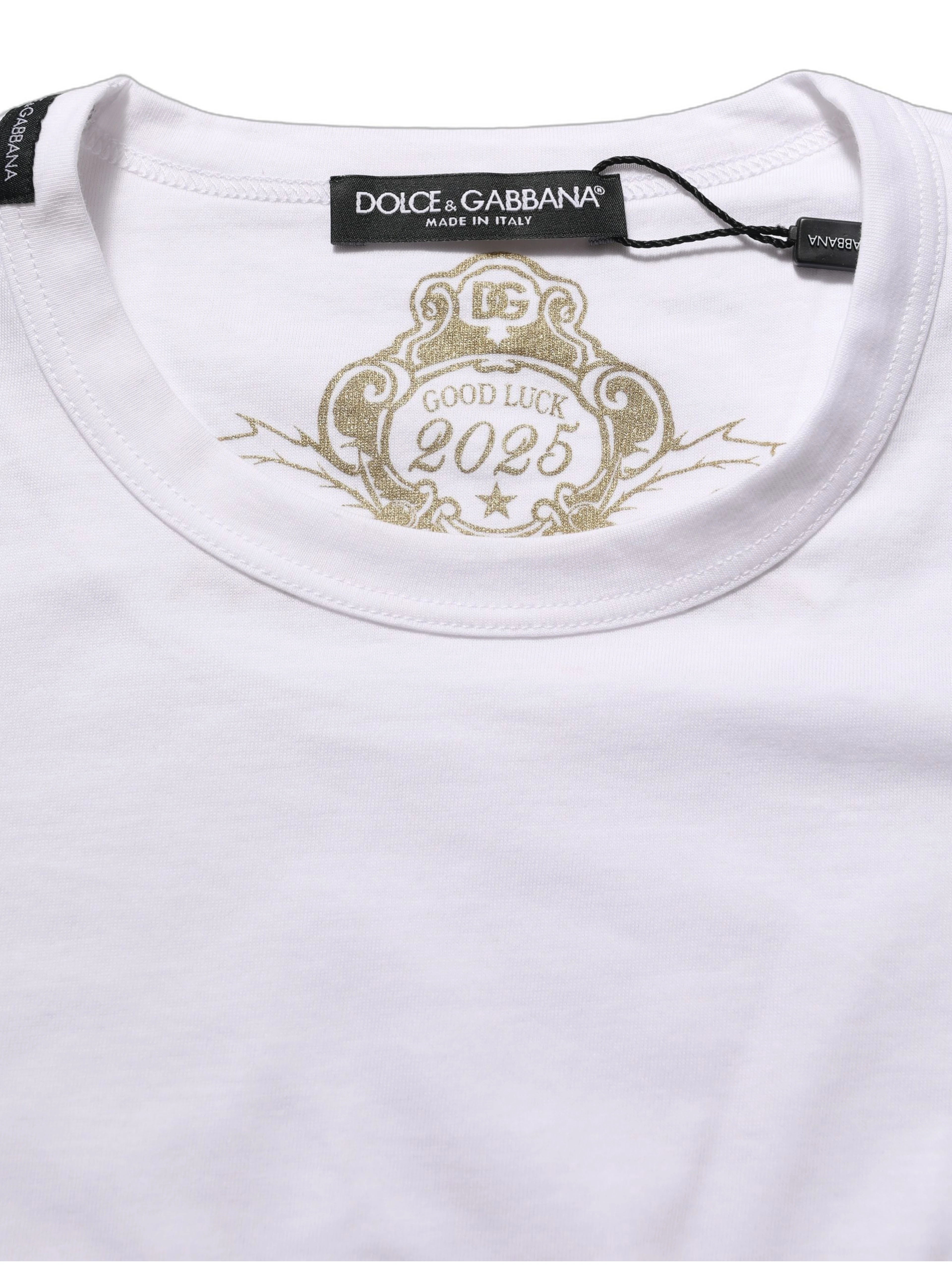 White Cotton Crew Neck Short Sleeves T-shirt