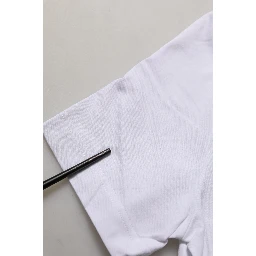 White Cotton Rose Patch Crew Neck T-shirt