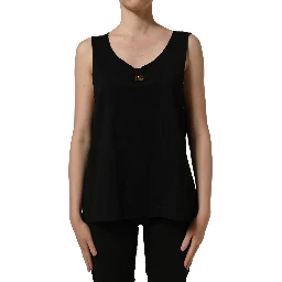 Black Gold DG Logo Cotton Sleeveless Tank Top