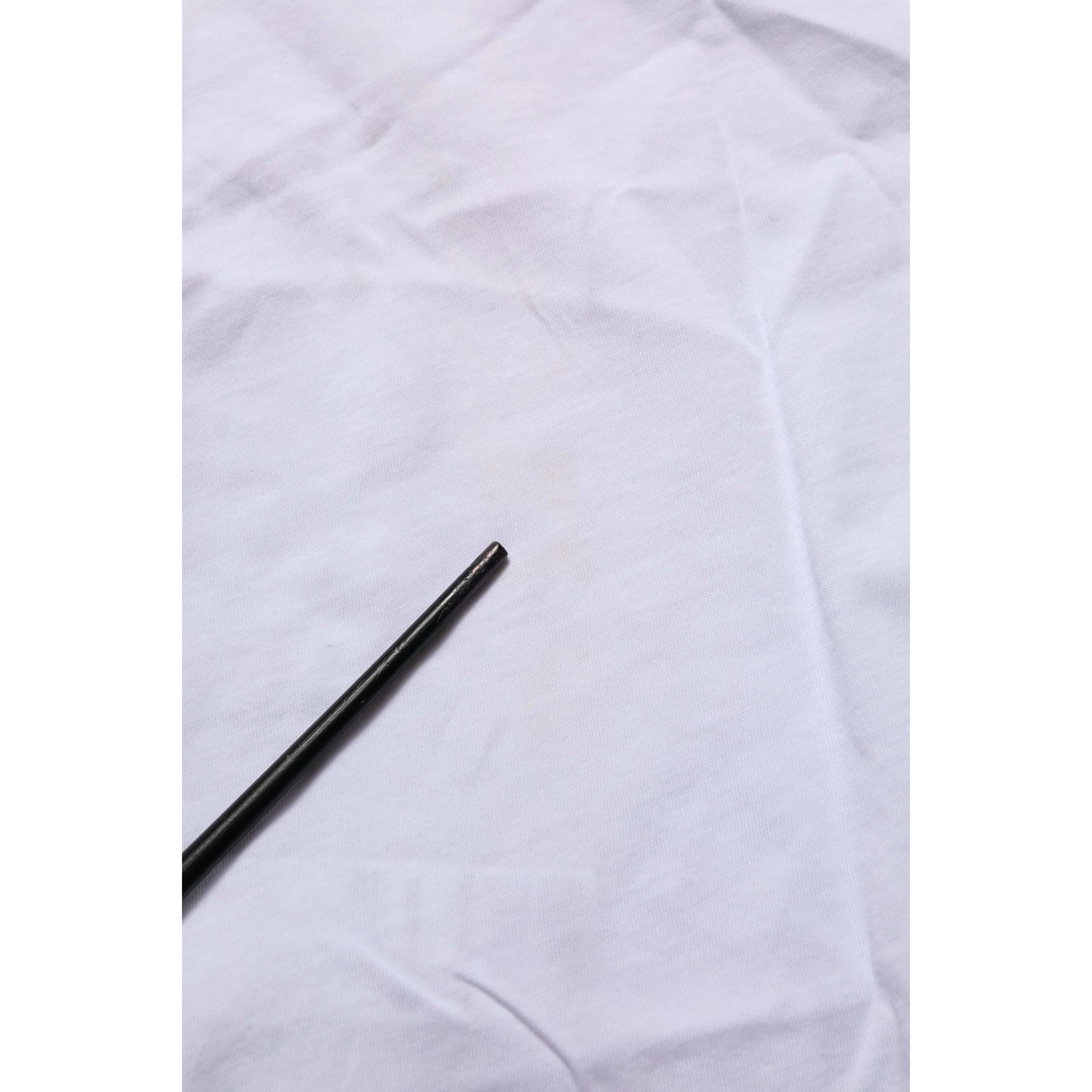 White Logo Patch Cotton Crew Neck T-shirt