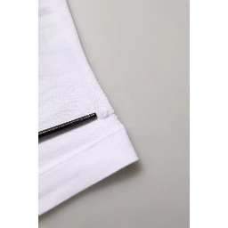 White Floral Logo Print Crew Neck T-shirt
