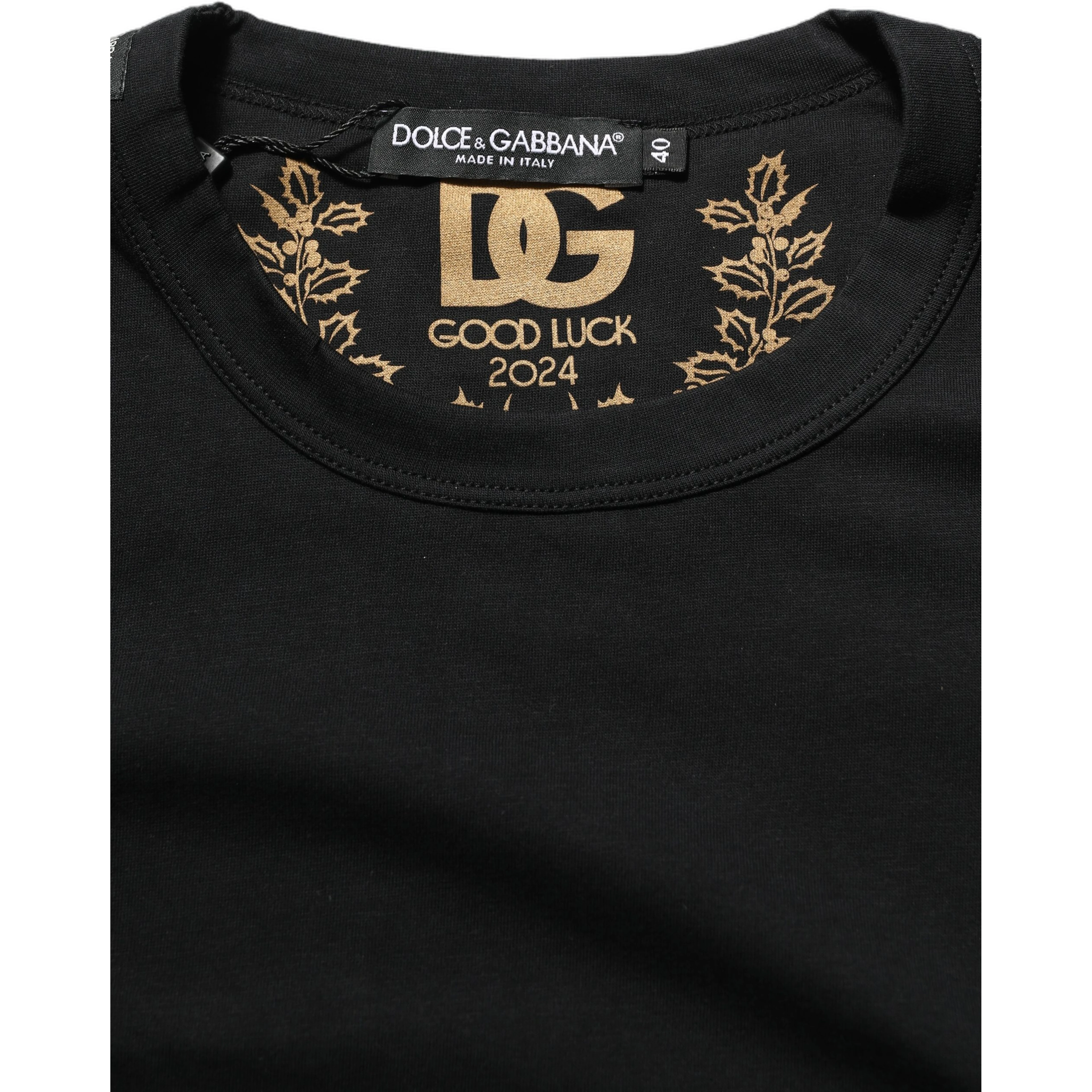 Black Cotton Crew Neck Short Sleeves T-shirt