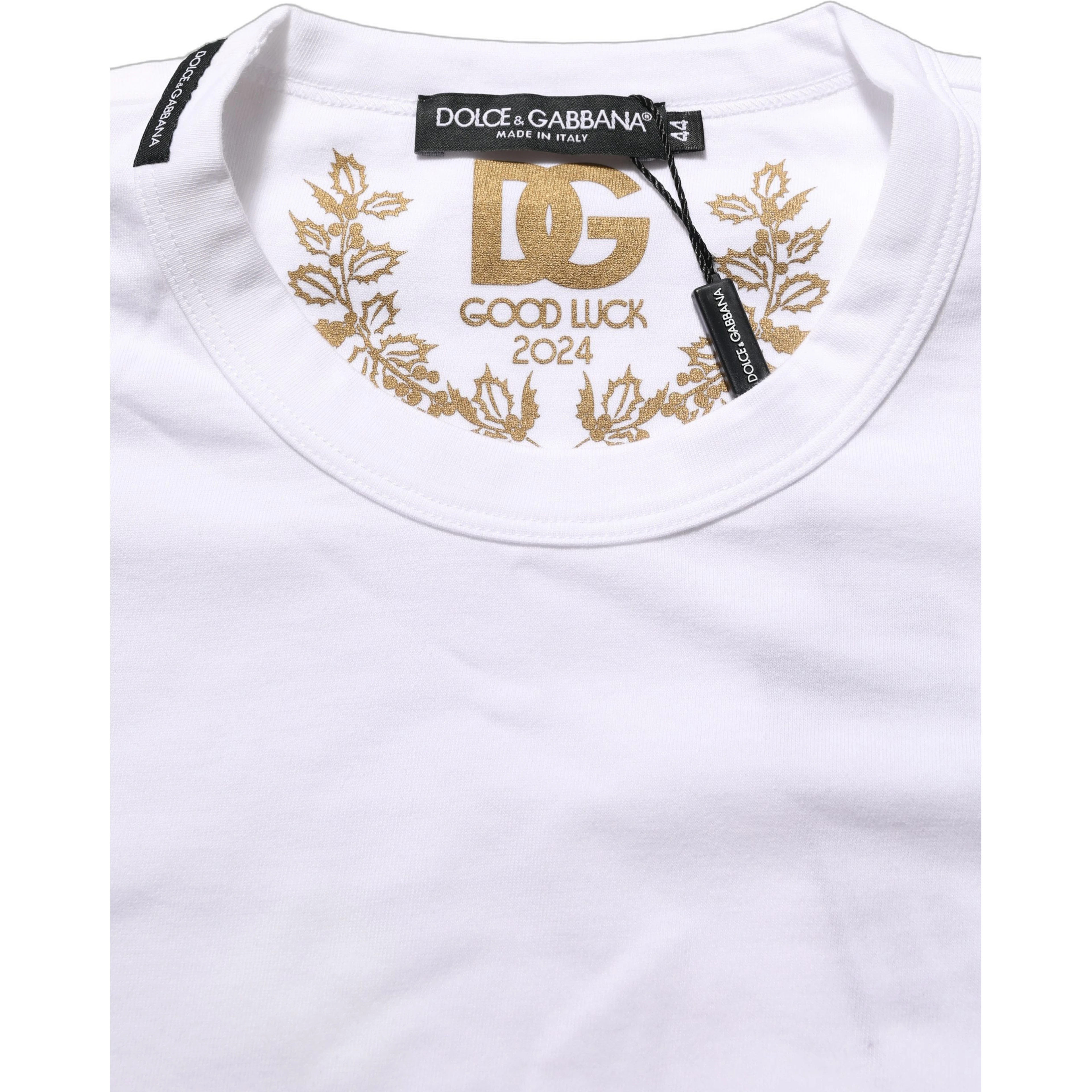 White Cotton Crew Neck Short Sleeves T-shirt
