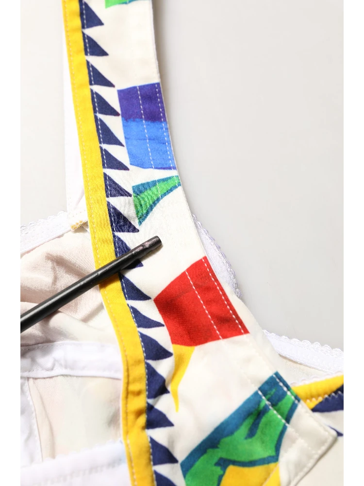 Multicolor Silk Carretto Print Cropped Tank Top alternative