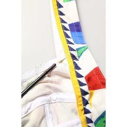 Multicolor Silk Carretto Print Cropped Tank Top