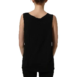 Black Gold DG Logo Cotton Sleeveless Tank Top