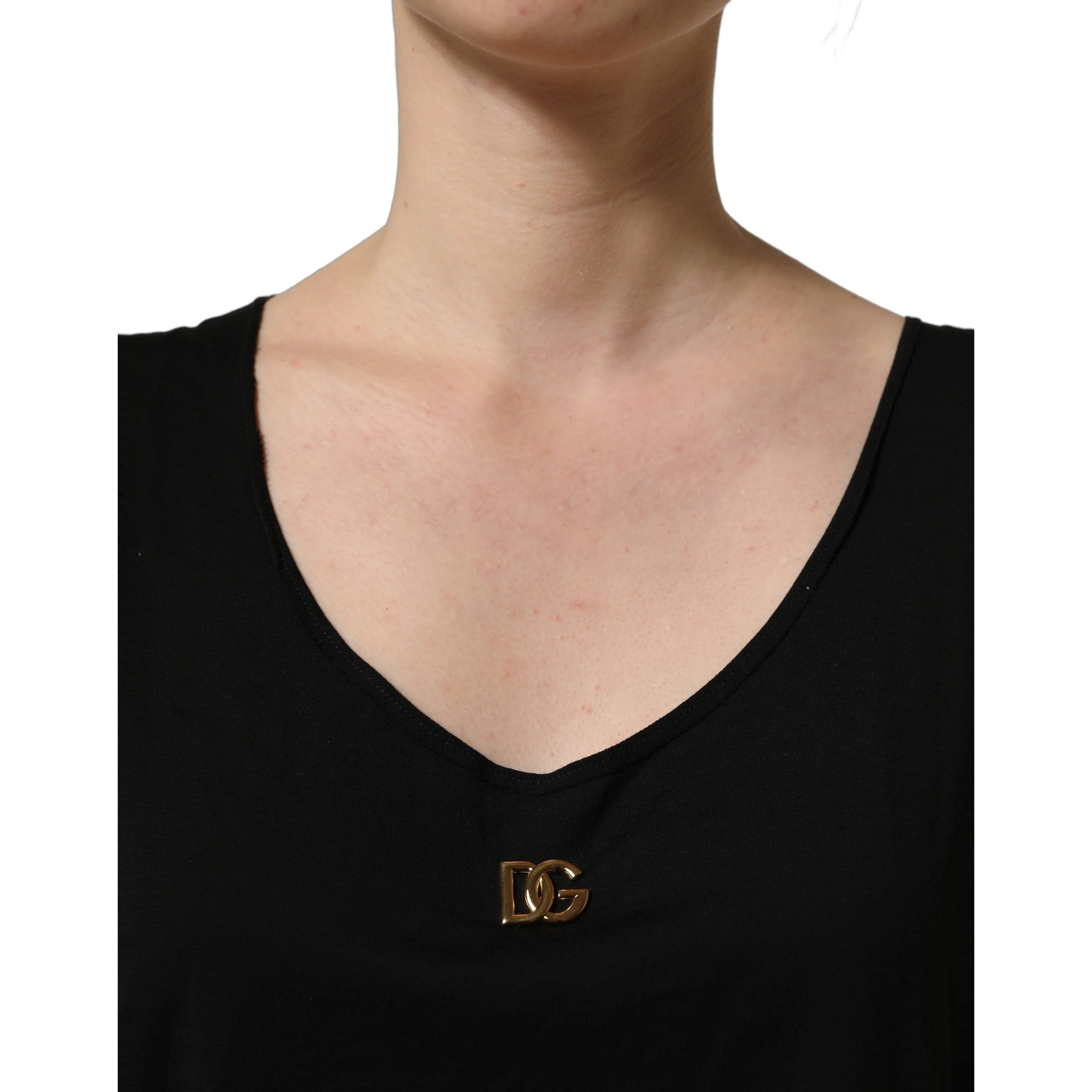 Black Gold DG Logo Cotton Sleeveless Tank Top