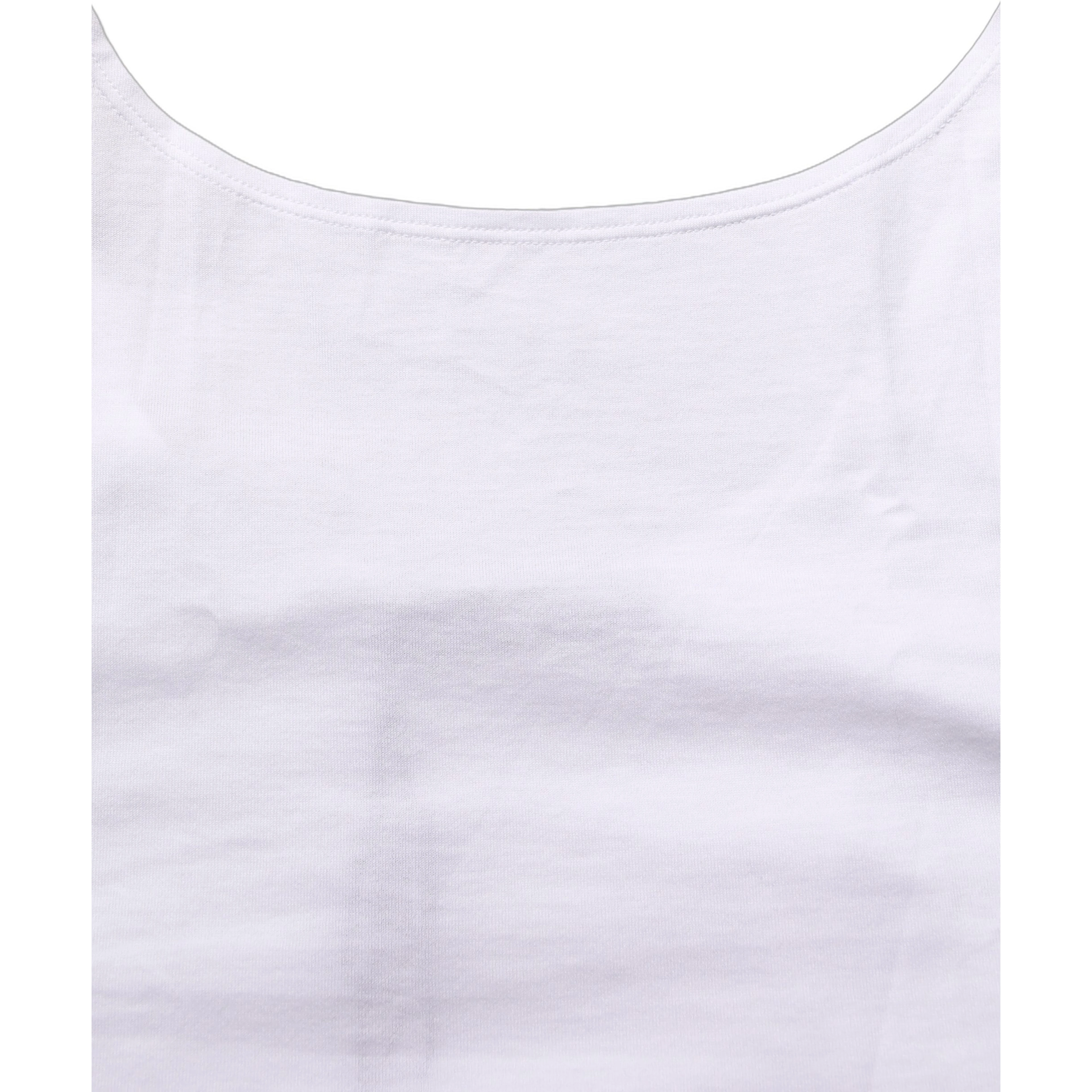 White Cotton Sleeveless Cropped Tank Top