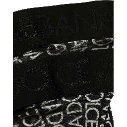 Black Sheer Logo Monogram High Stockings Socks