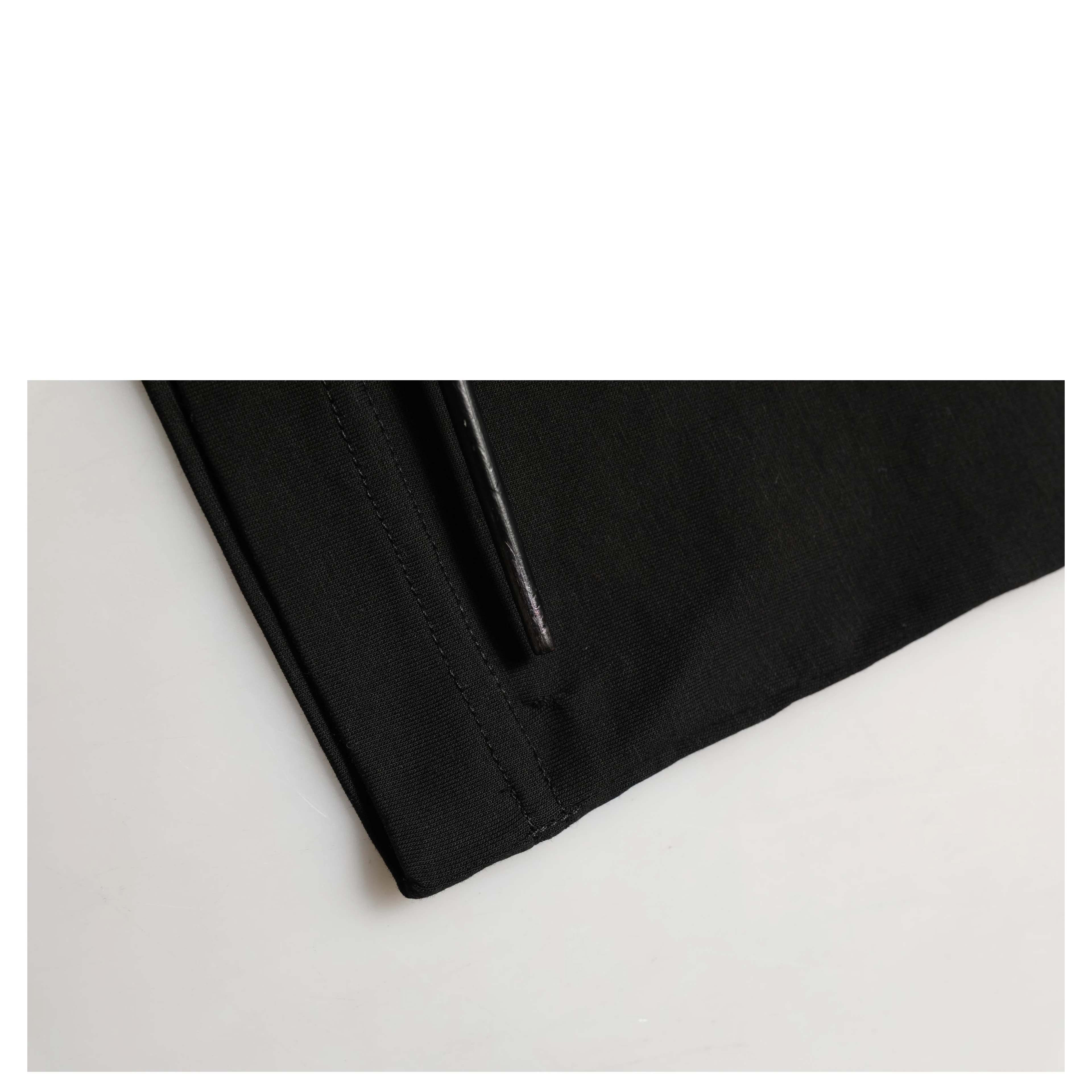 Black Cotton Crew Neck Short Sleeves T-shirt