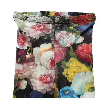 Black Floral Print Tights Sheer Stockings Socks