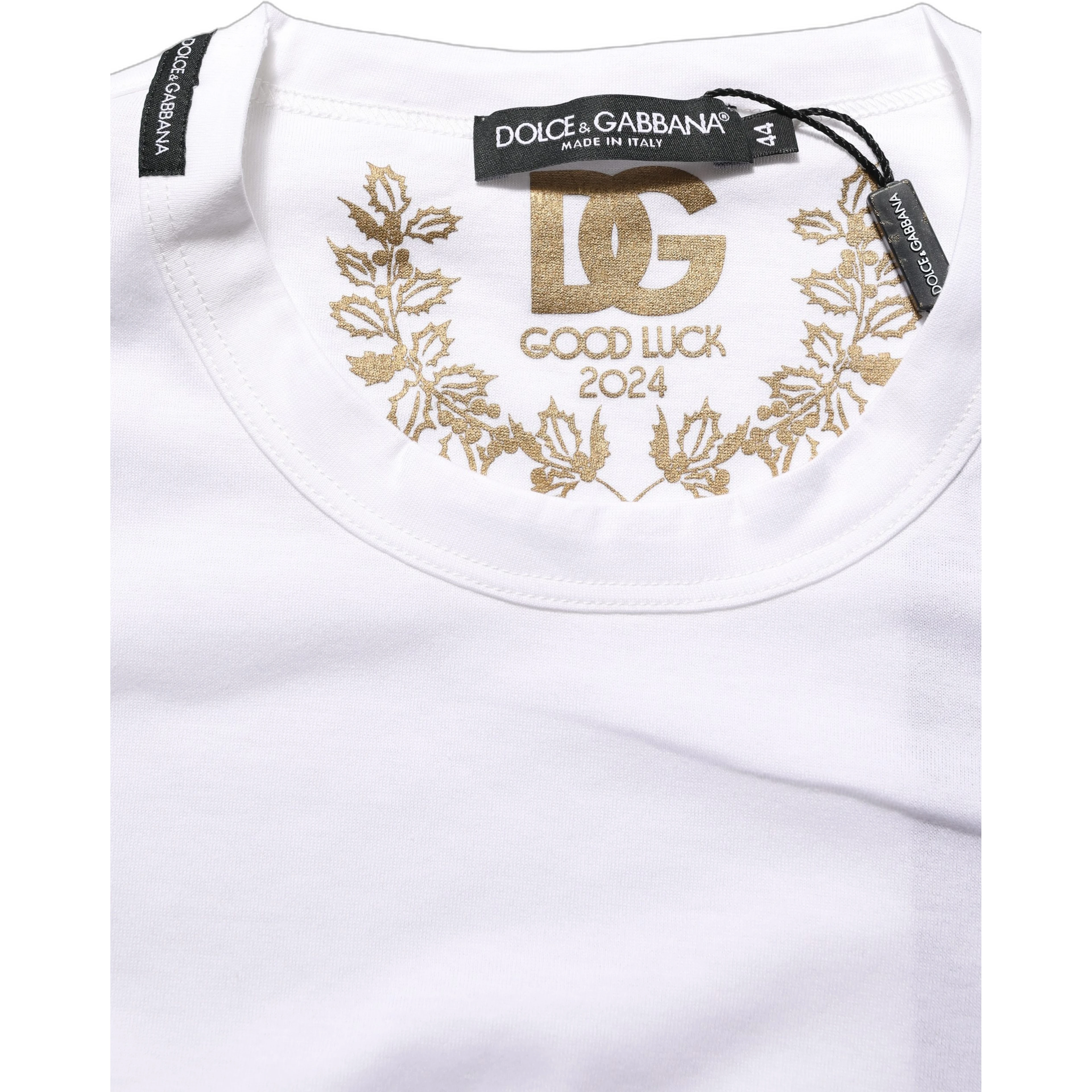 White Cotton Crew Neck Short Sleeves T-shirt