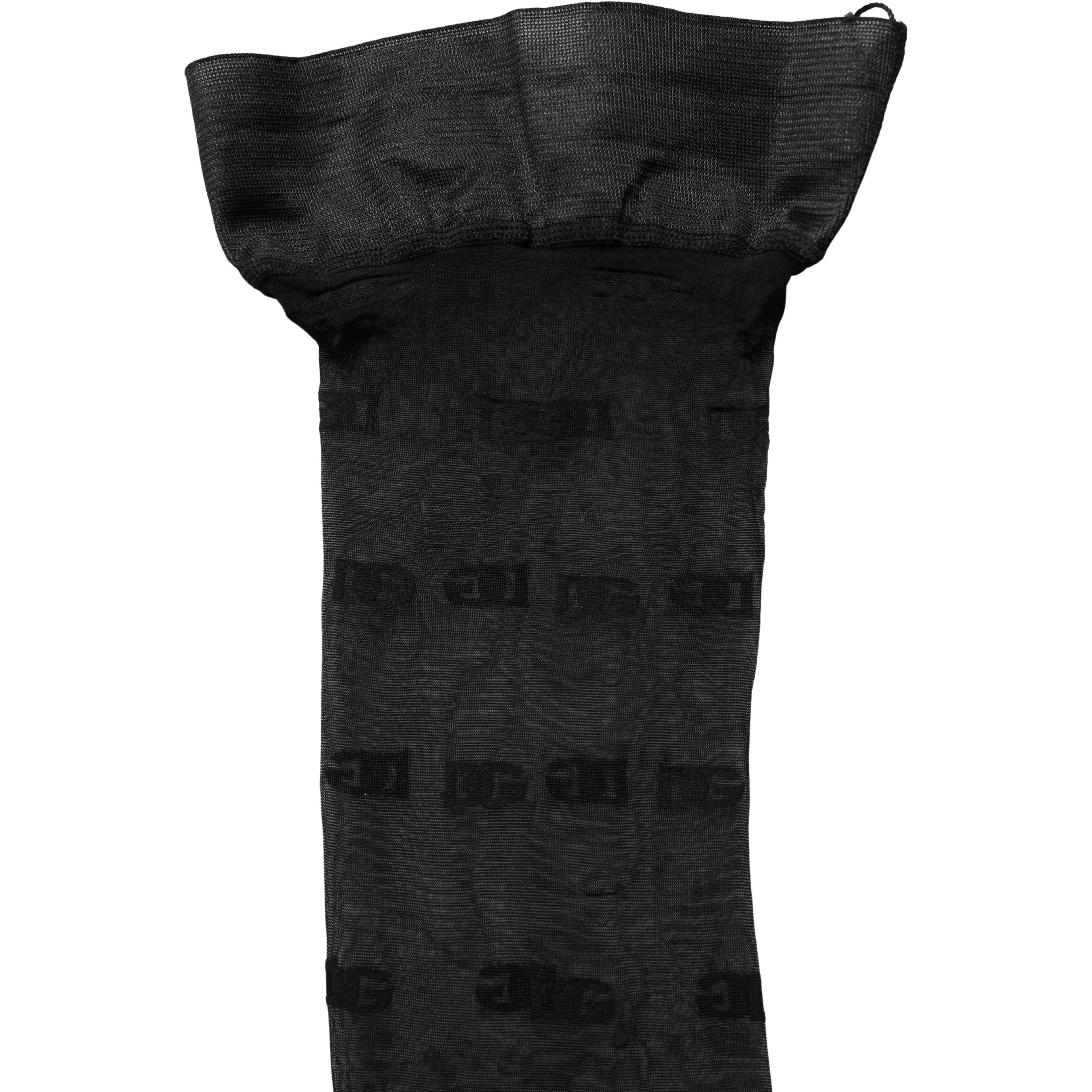 Black Sheer Logo Monogram Tights Stockings Socks