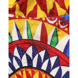 Multicolor Silk Carretto Print Cropped Tank Top