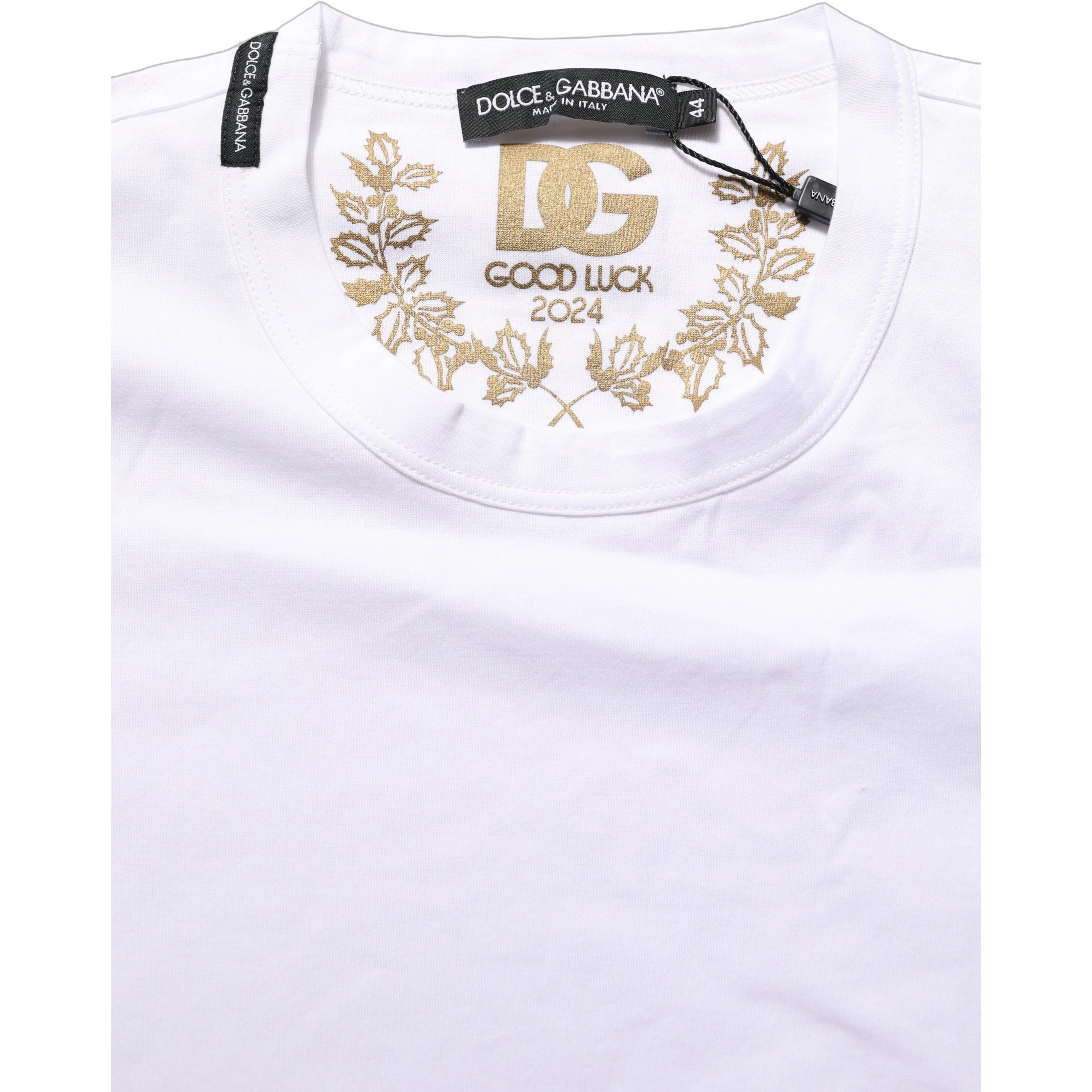White Cotton Crew Neck Short Sleeves T-shirt