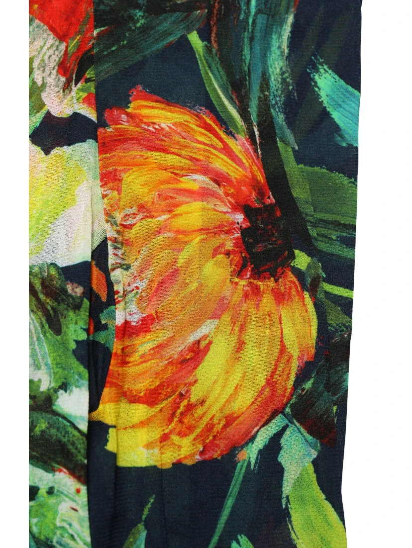 Black Floral Print Tights Sheer Stockings Socks