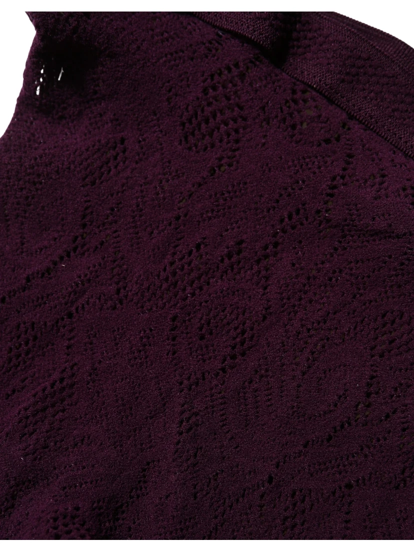 Violet Floral Fishnet Tights Stockings Pantyhose Socks