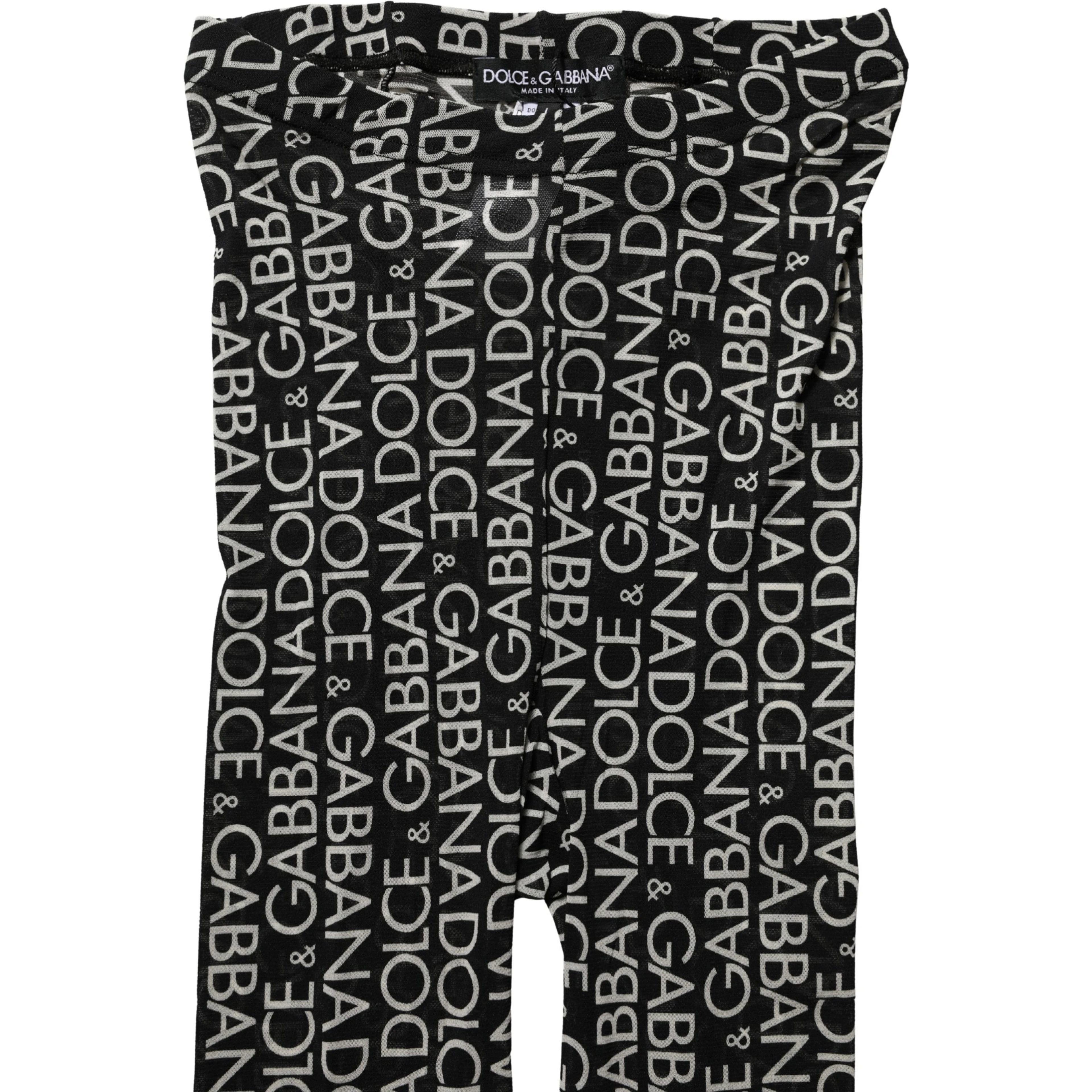 Black White All Over Print Sheer Stretch Tights Socks