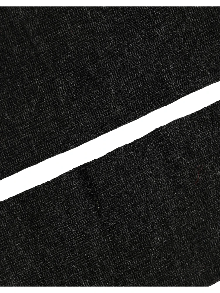 Black Wool Knit Calf Long Women Accessory Socks
