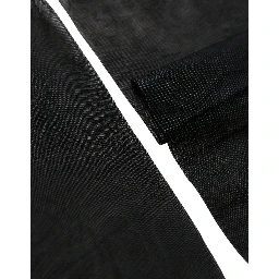 Black Nylon Logo Calf Long Women Accessory Socks