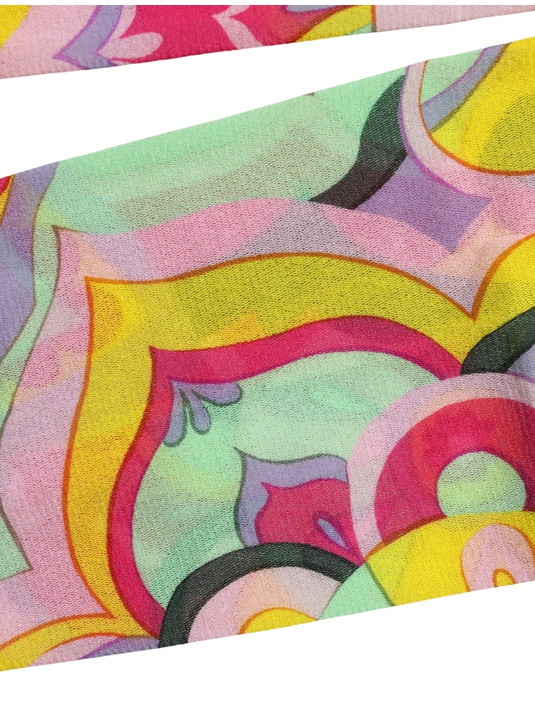 Multicolor Floral Print Tights Stockings Socks
