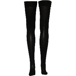 Black 100% Nylon Thigh High Stockings Socks