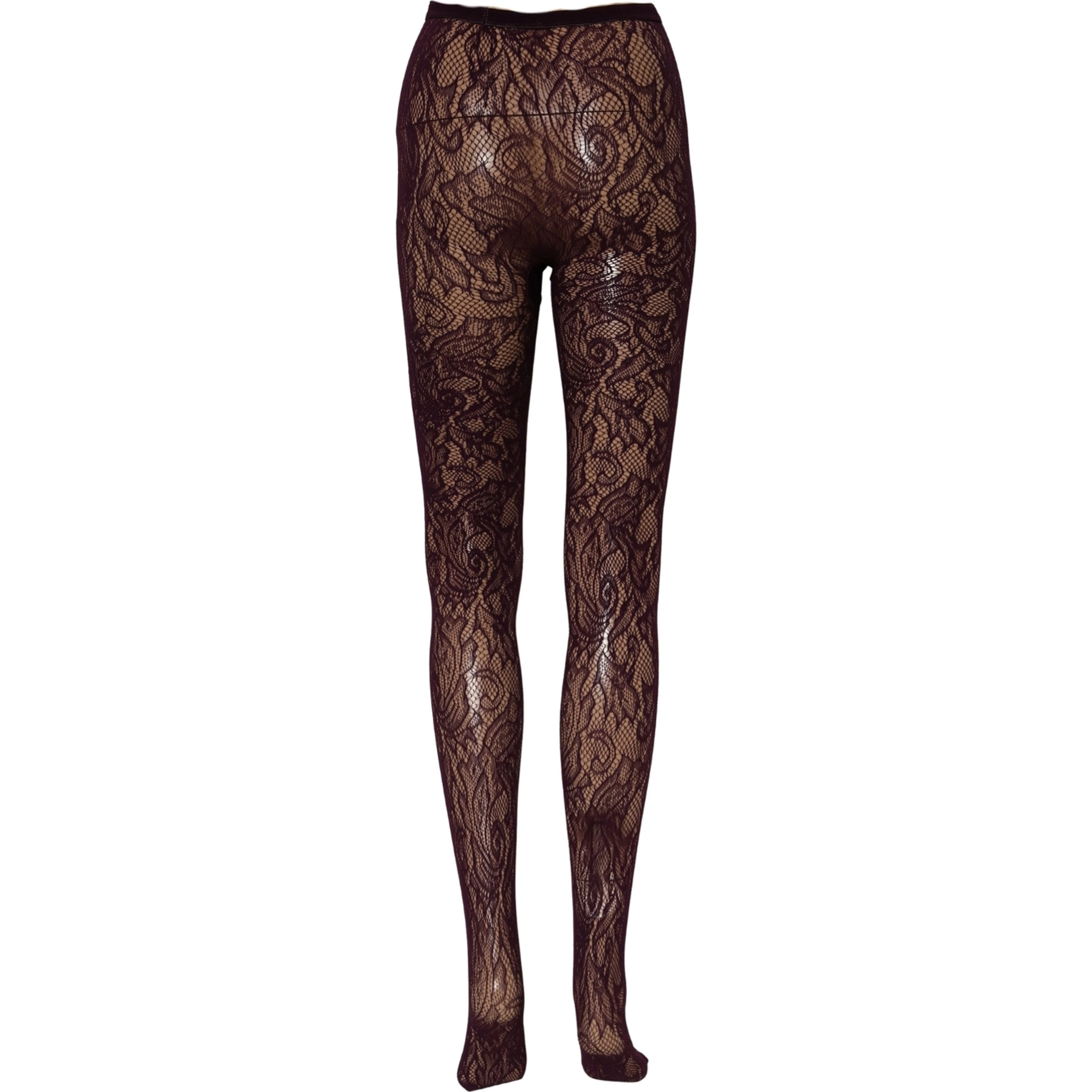 Violet Floral Fishnet Tights Stockings Pantyhose Socks