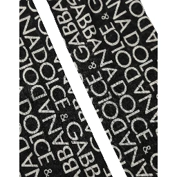 Black Sheer Logo Monogram High Stockings Socks