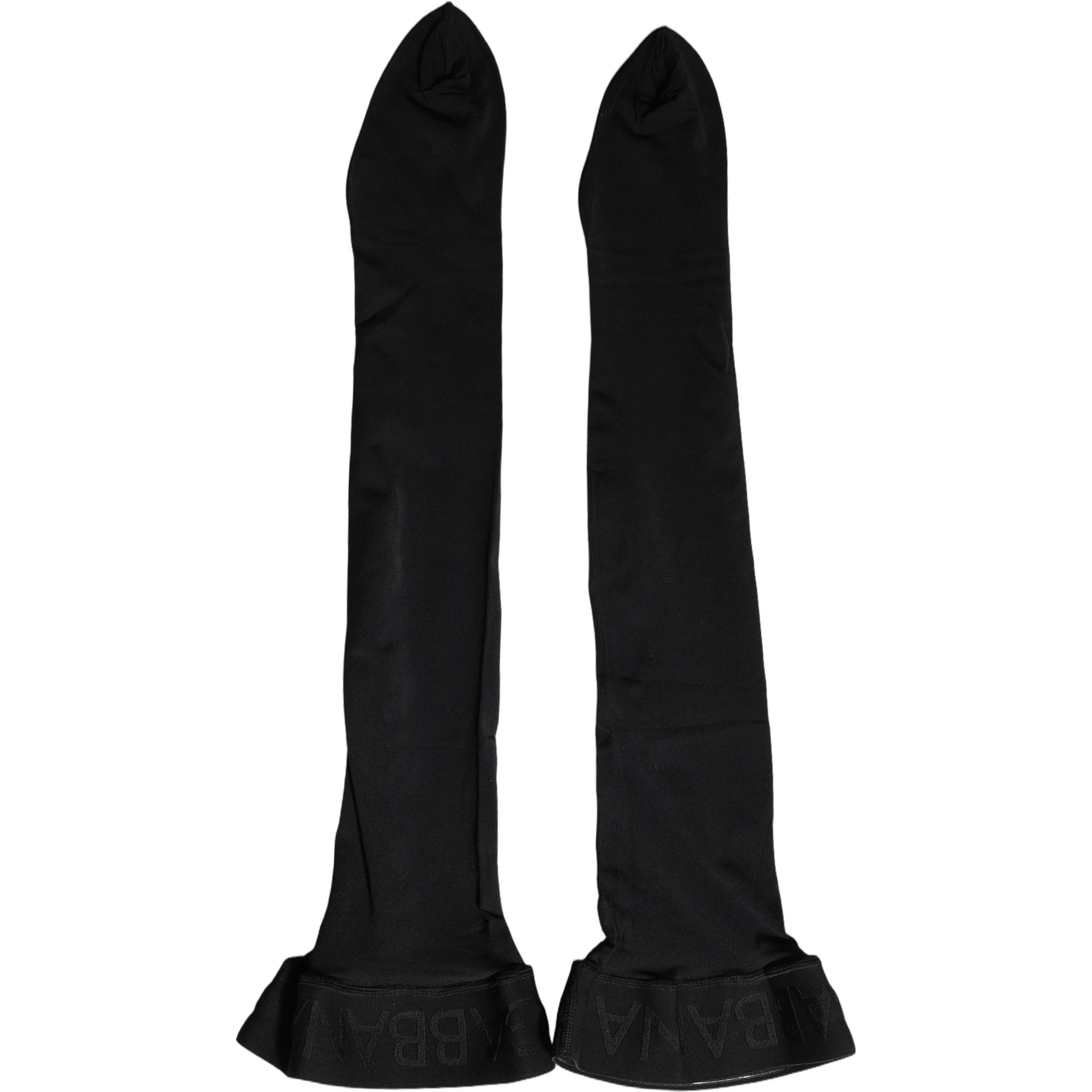 Black 100% Nylon Thigh High Stockings Socks