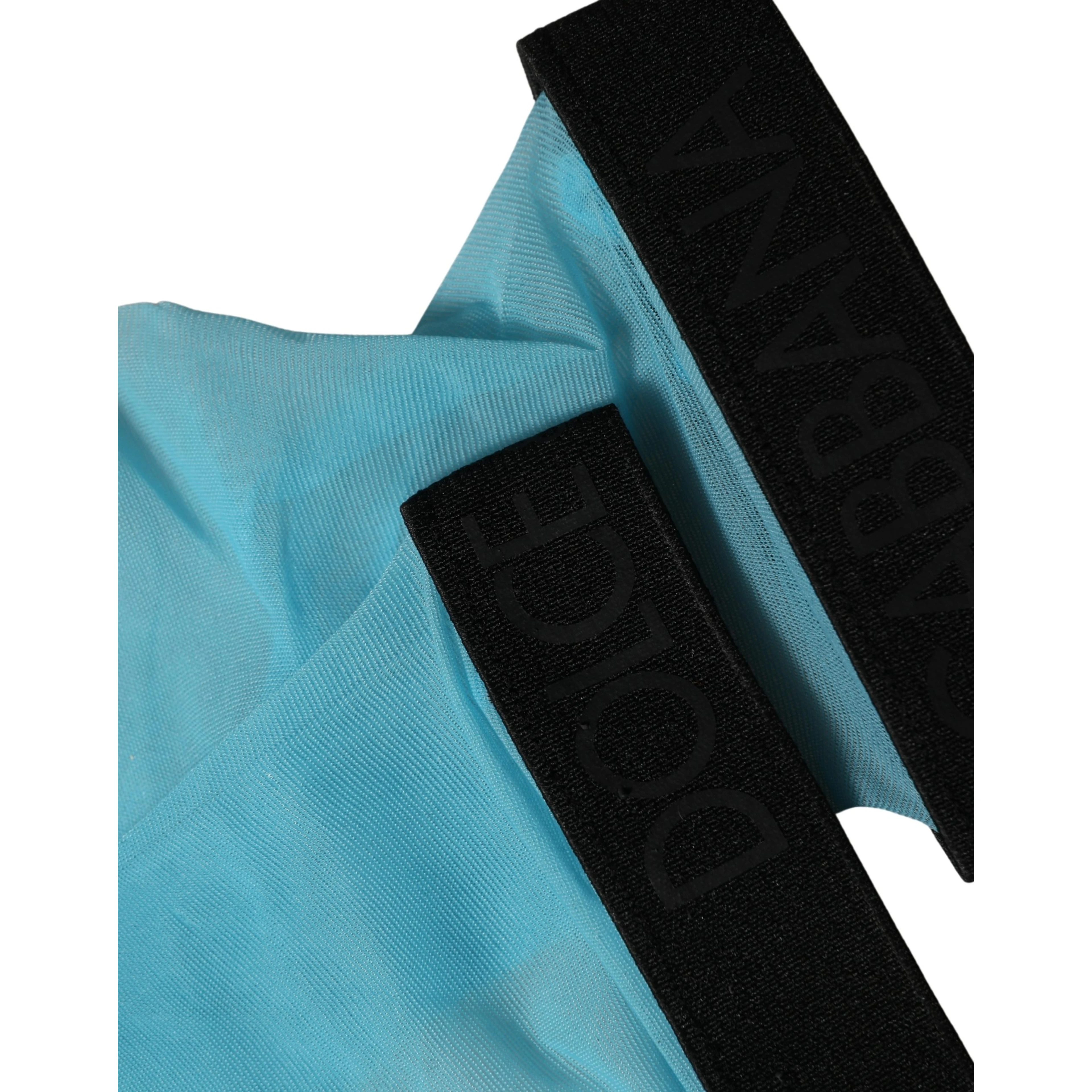 Light Blue Nylon Thigh High Women Accessory Socks