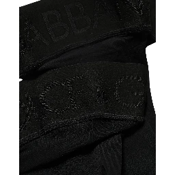 Black 100% Nylon Thigh High Stockings Socks