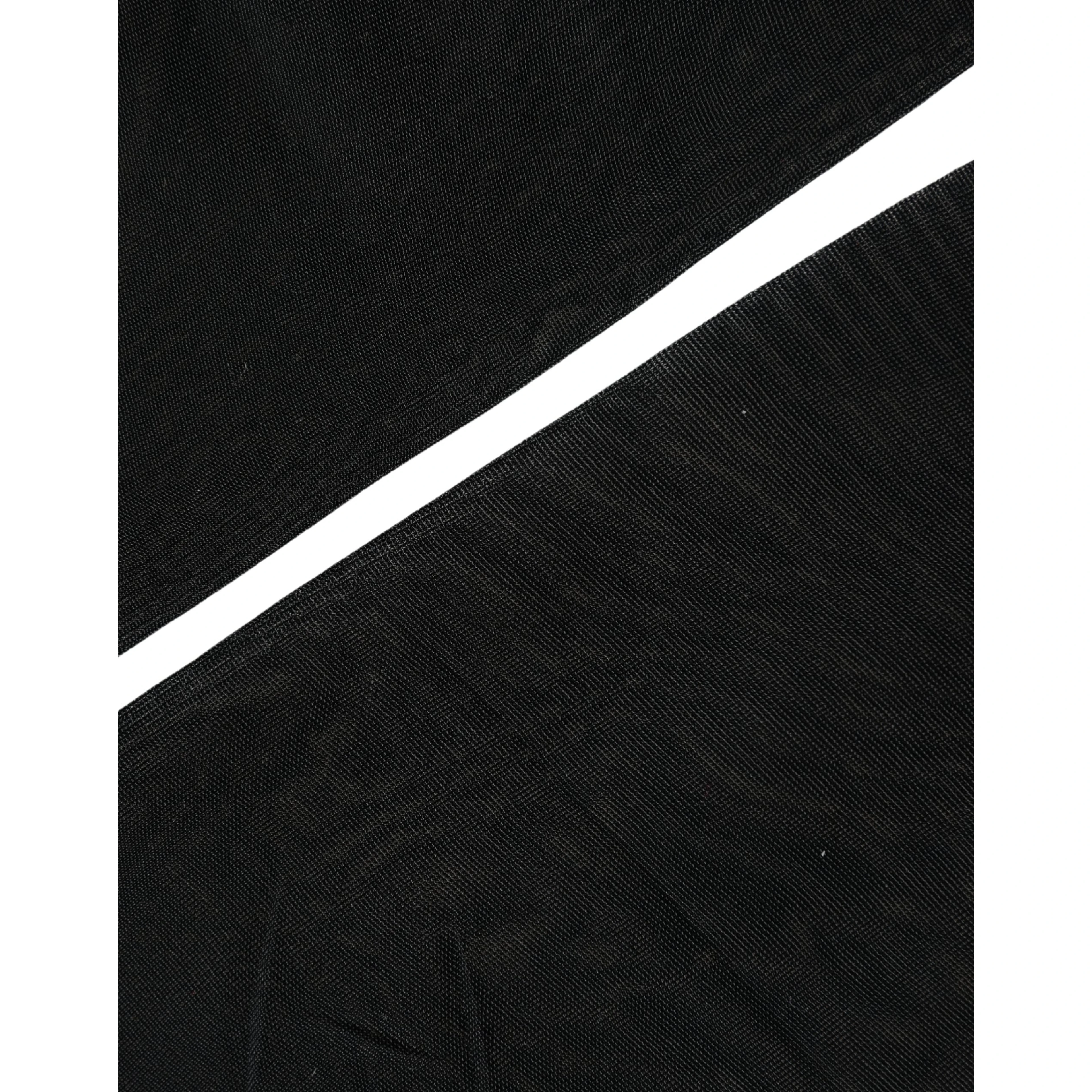 Black Nylon Logo Calf Long Women Accessory Socks