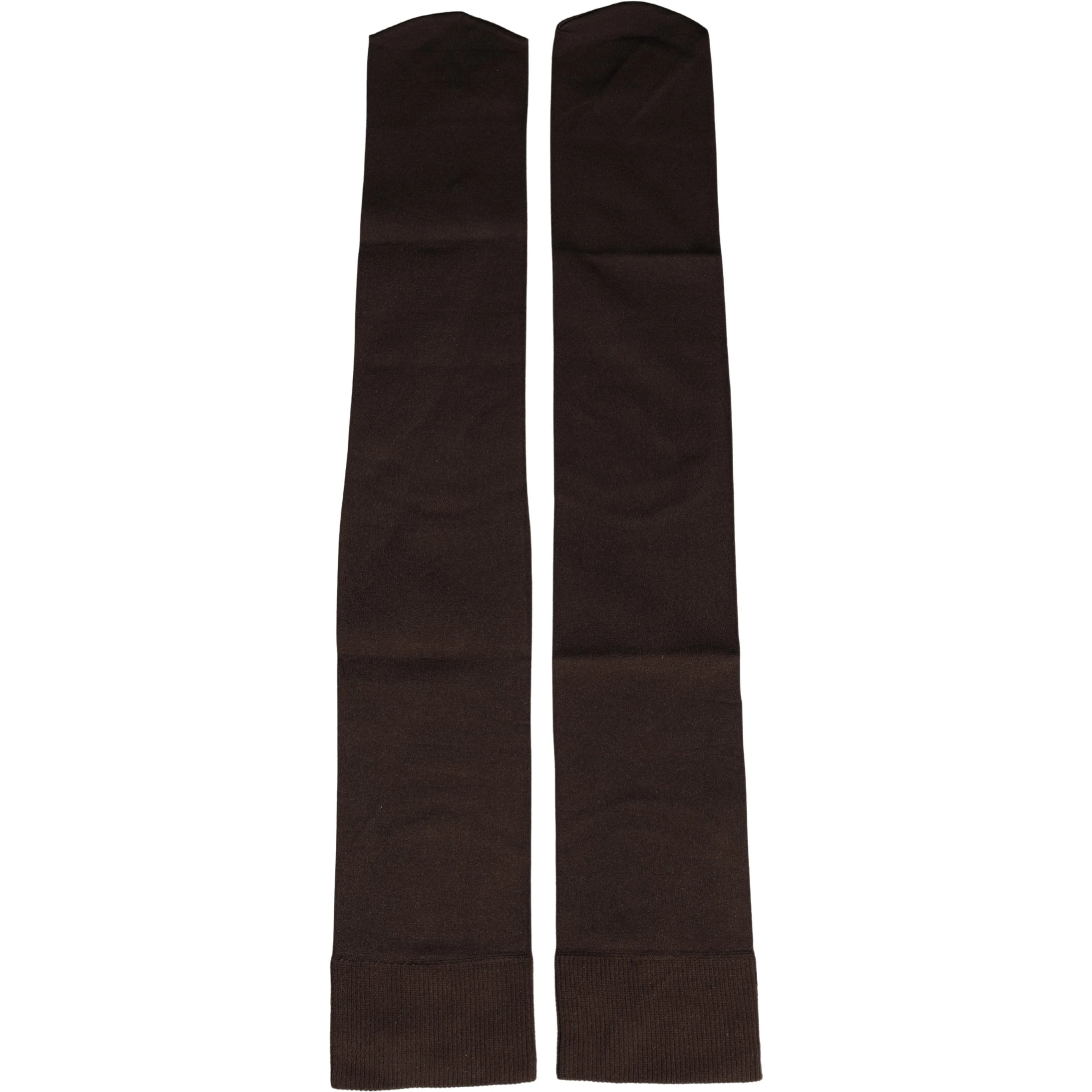 Brown Nylon Over Calf Long Women Accessory Socks