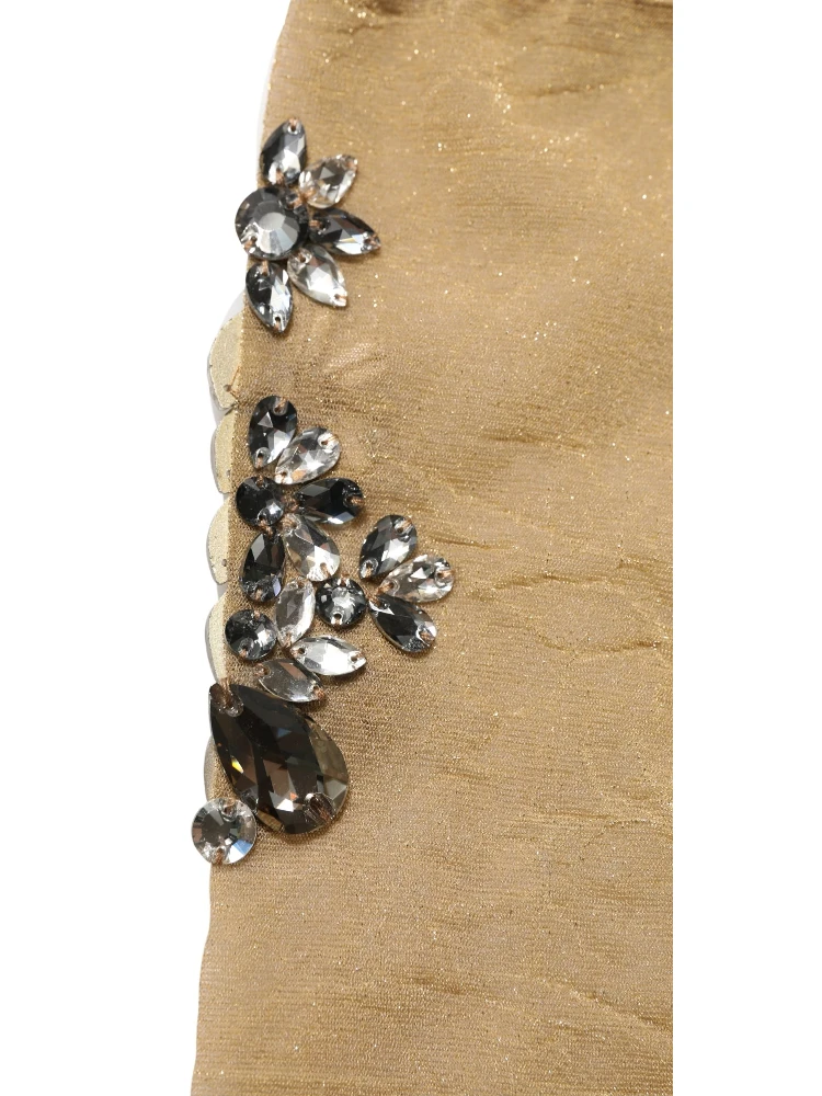 Brown Stretch Floral Clear Crystal Stockings Socks