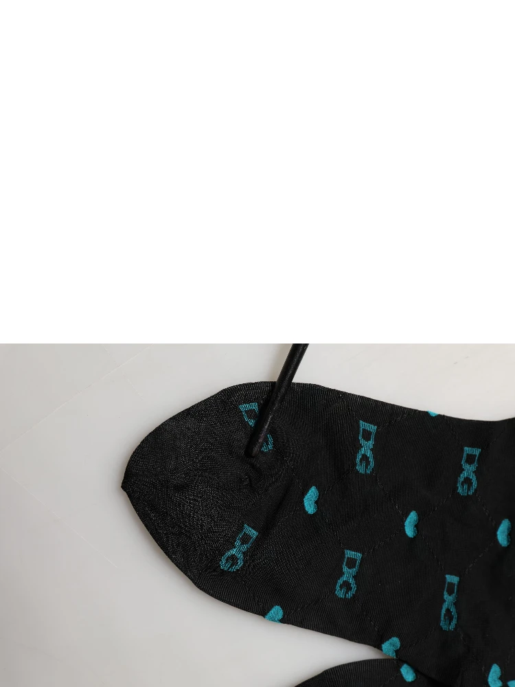 Black Nylon Logo Tights Stocking Pantyhose Socks