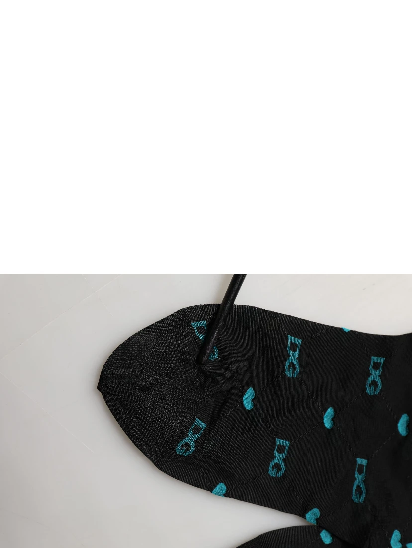 Black Nylon Logo Tights Stocking Pantyhose Socks