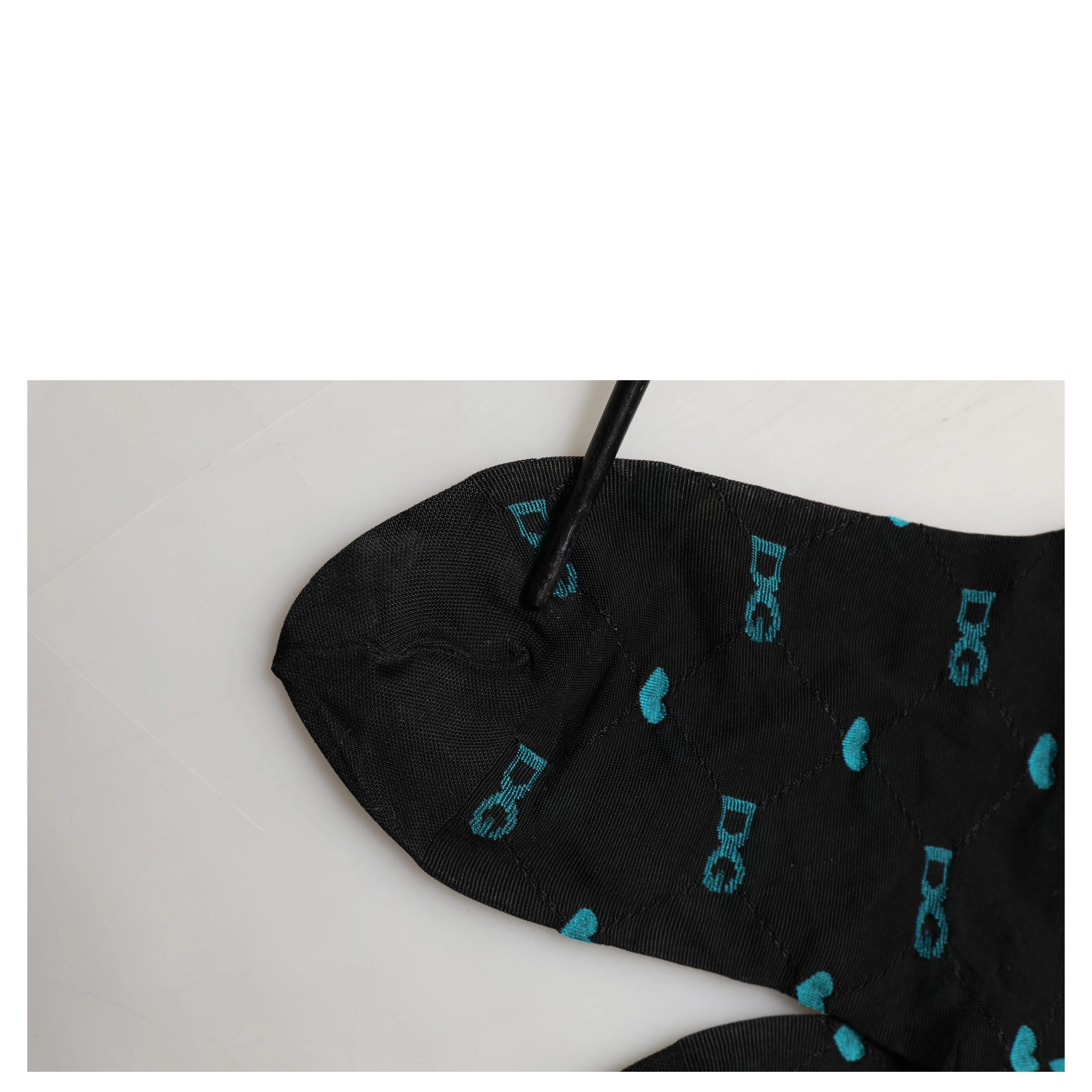 Black Nylon Logo Tights Stocking Pantyhose Socks