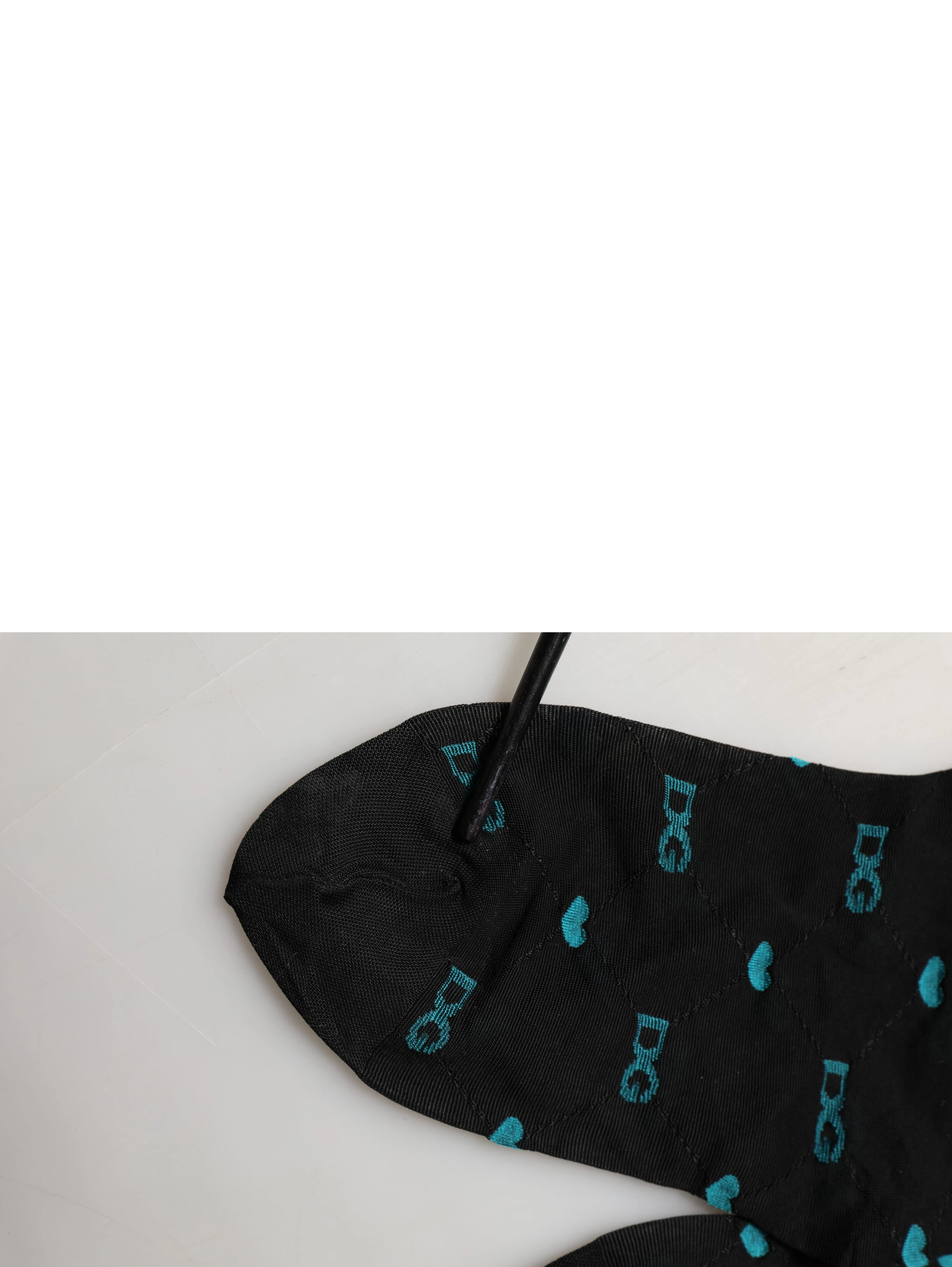 Black Nylon Logo Tights Stocking Pantyhose Socks