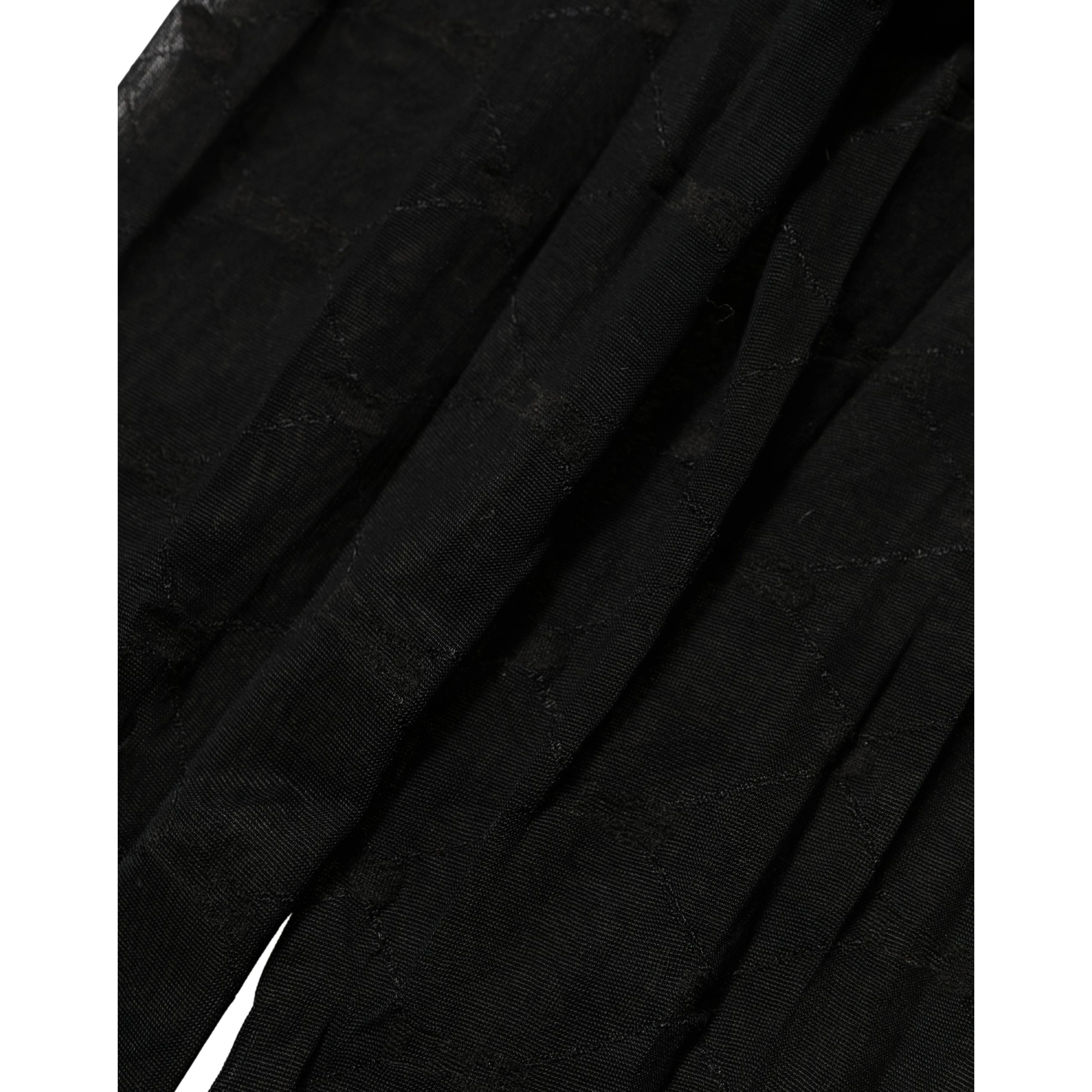 Black Nylon Logo Tights Stocking Pantyhose Socks