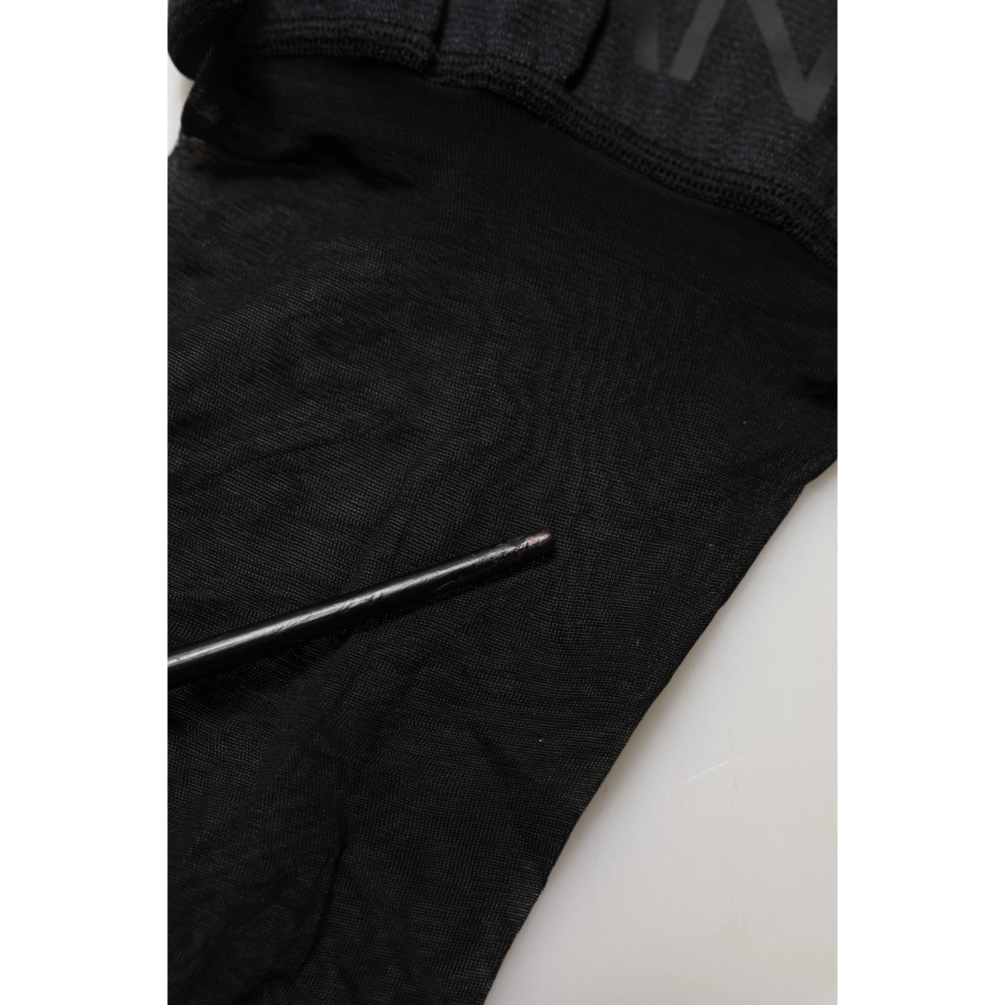 Black Nylon Logo Calf Long Women Accessory Socks