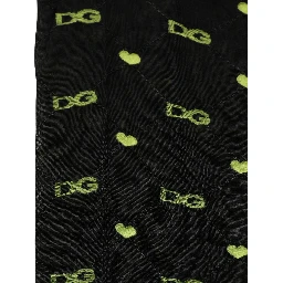 Black Nylon Logo Tights Stocking Pantyhose Socks