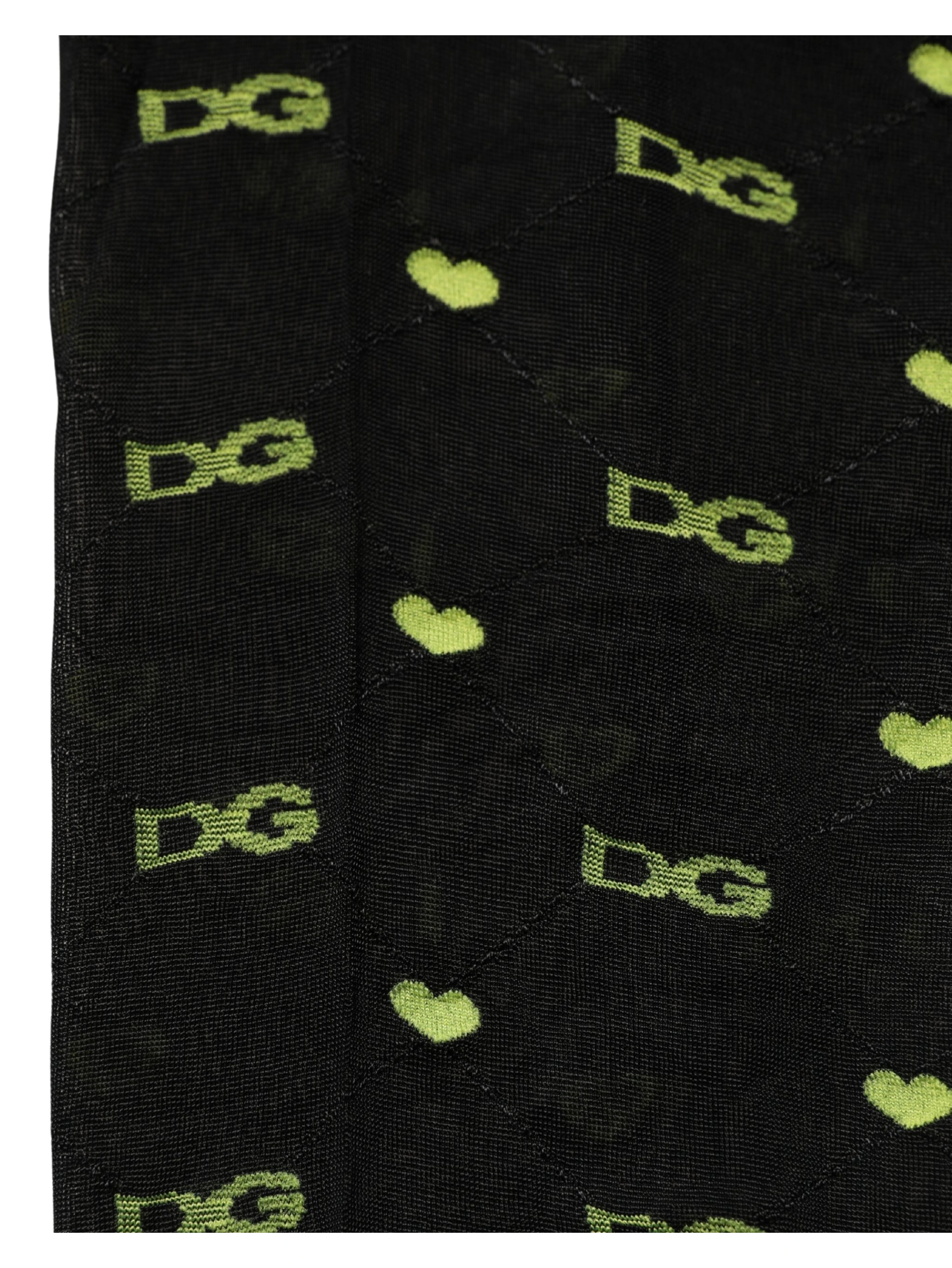 Black Nylon Logo Tights Stocking Pantyhose Socks