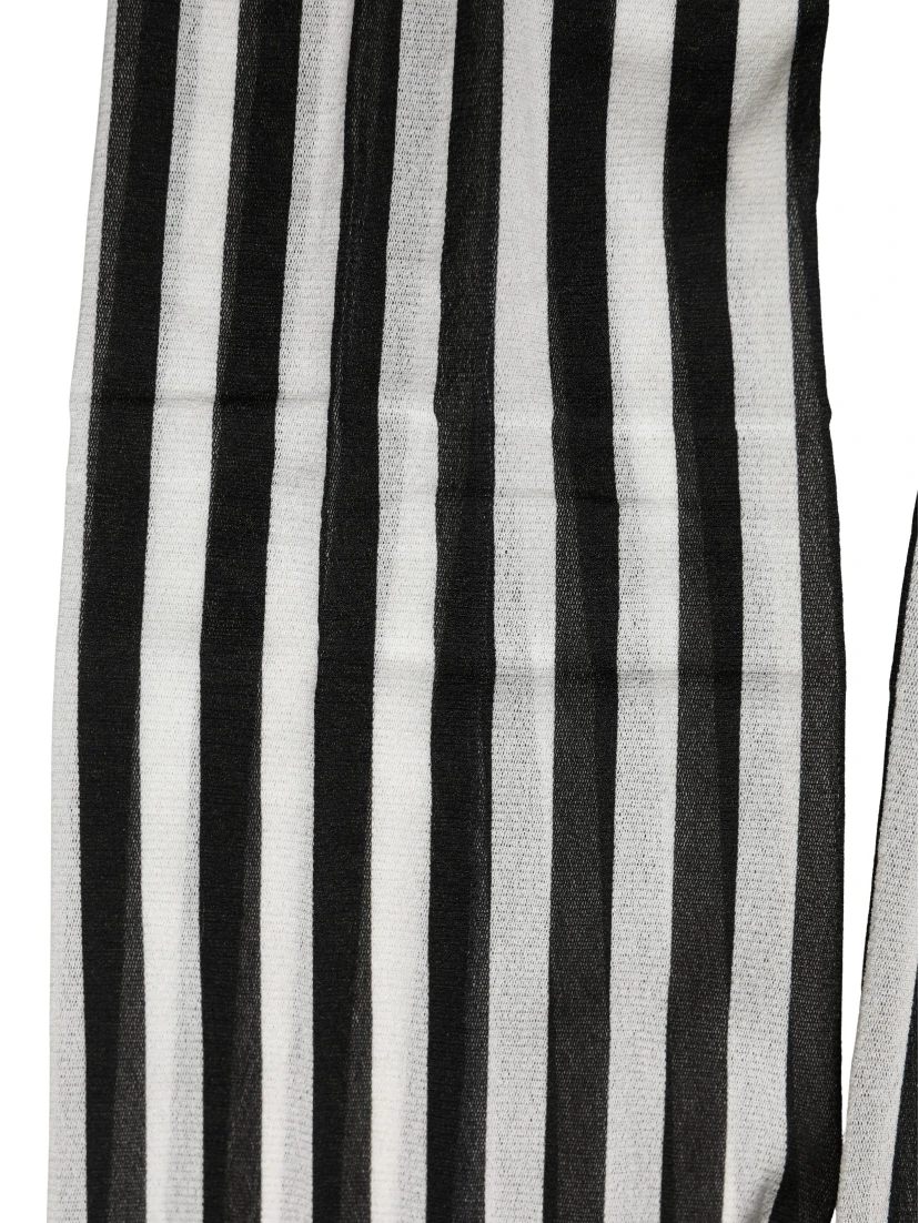 Black White Stripes Tights Stocking Pantyhose Socks