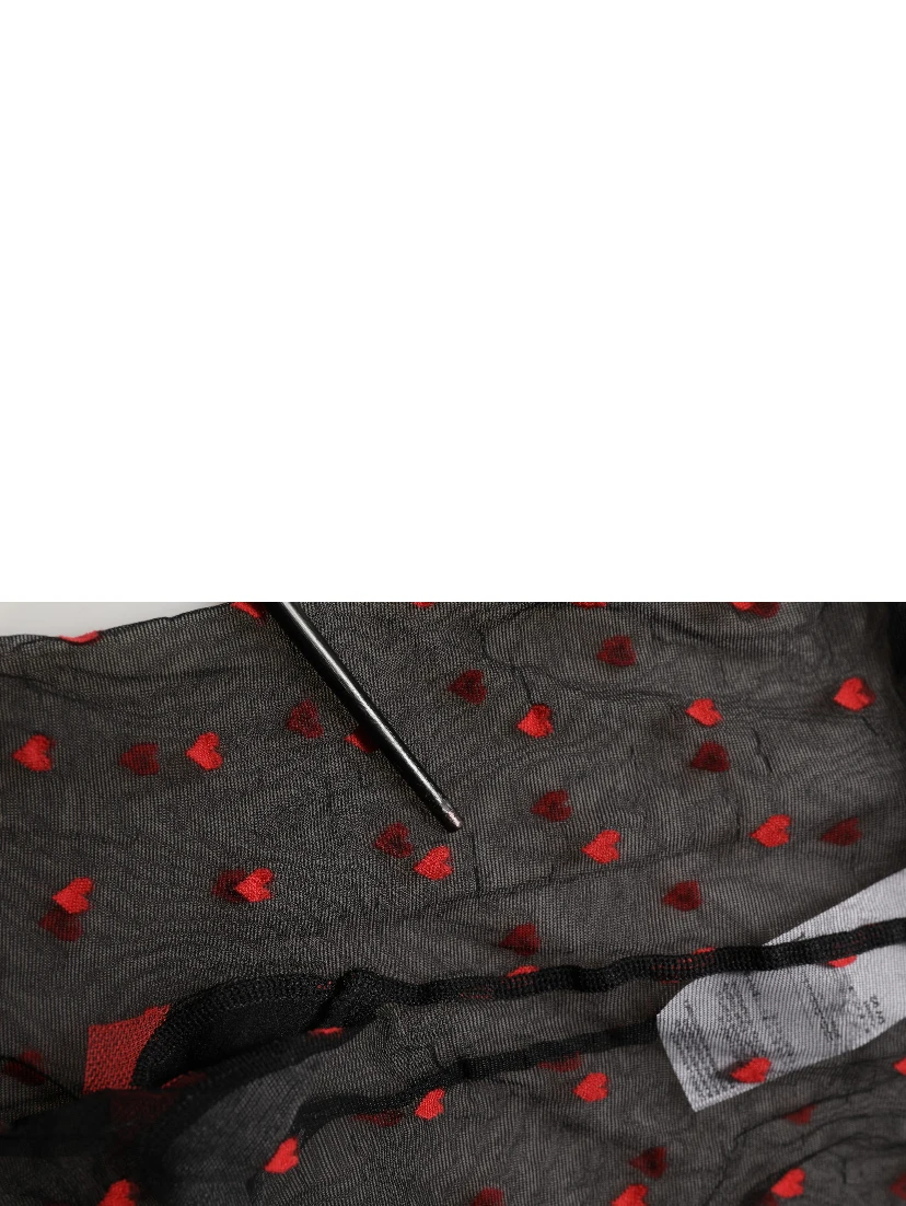 Black Nylon Hearts Tights Stocking Pantyhose Socks