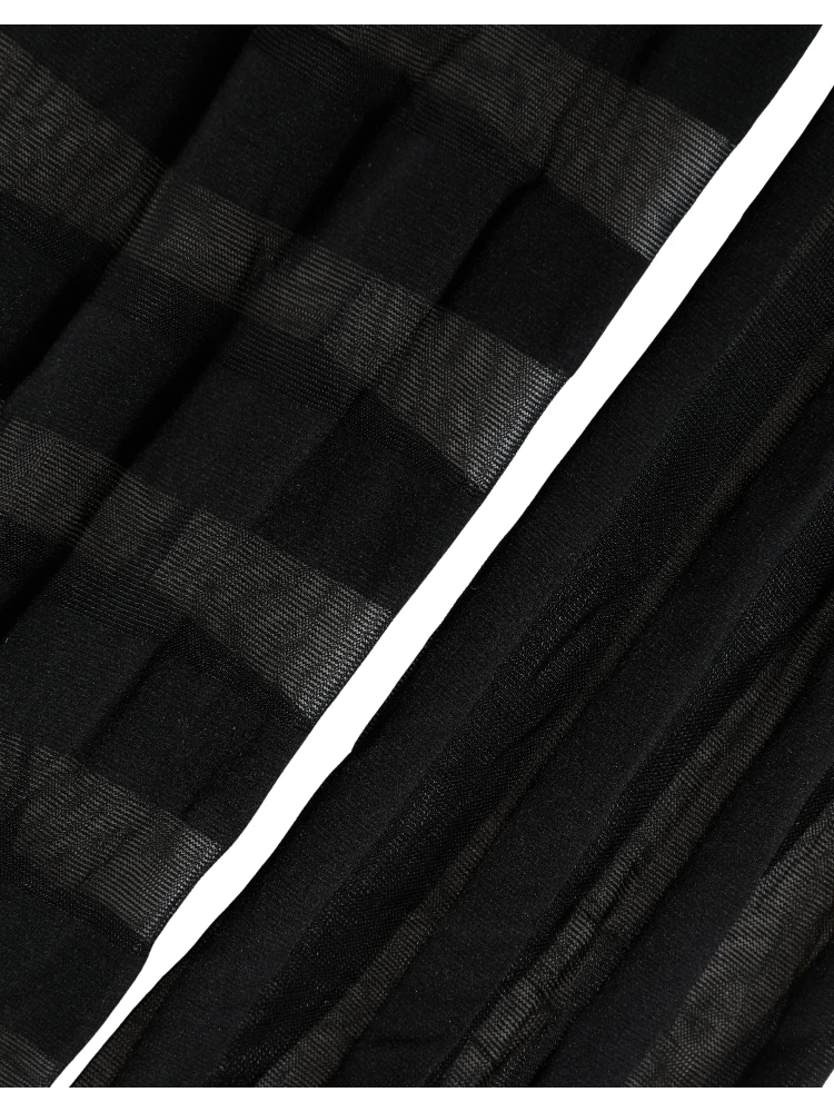 Black Nylon Stripes Tights Stockings Pantyhose Socks